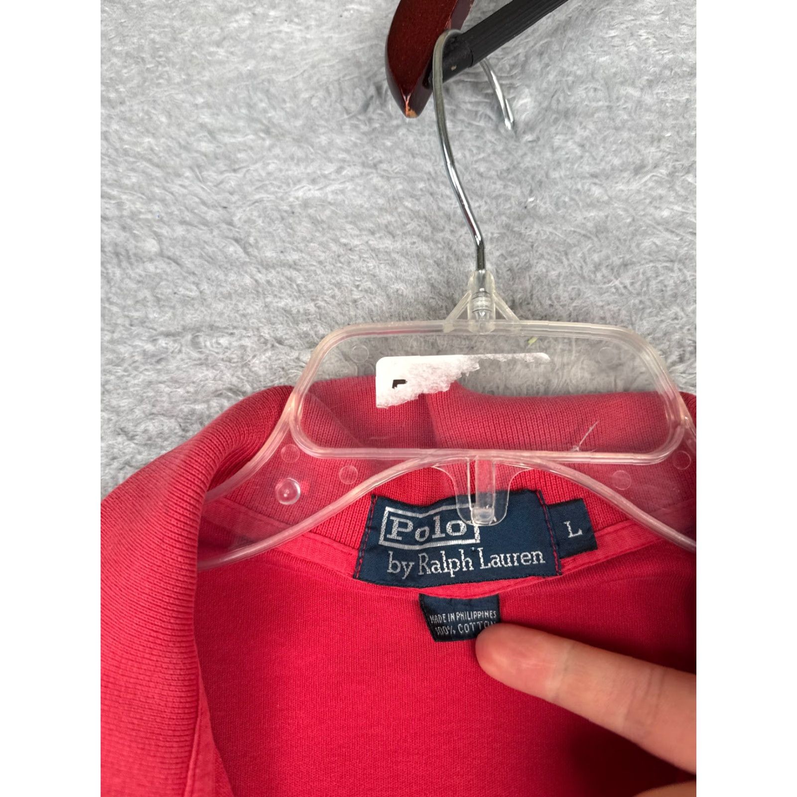 Ralph Lauren VINTAGE Ralph Lauren Polo Shirt Men L Red 100% Cotton Short Sleeve Polo Size US L / EU 52-54 / 3 - 7 Thumbnail