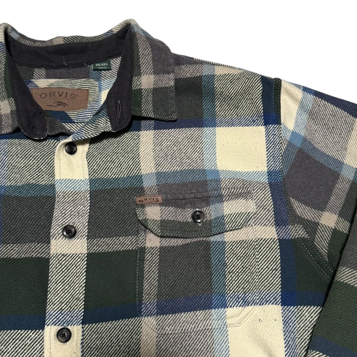 Orvis Orvis Flannel Heavyweight Plaid Button Down Shirt Men's 2XL Size US XXL / EU 58 / 5 - 2 Thumbnail