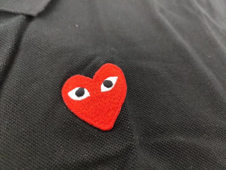 Comme des Garcons Comme Des Garcons Black Grey Red Heart Black Heart Polo Sh Size M / US 6-8 / IT 42-44 - 3 Thumbnail
