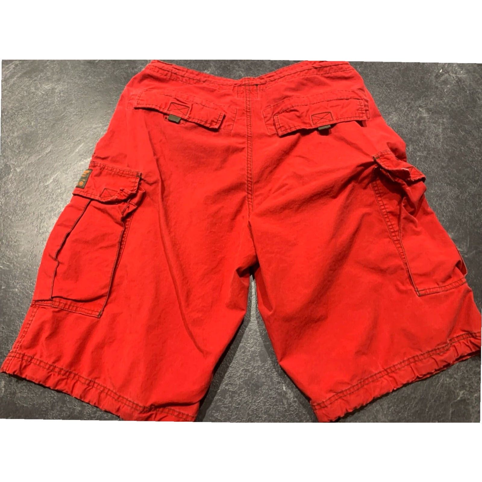 Abercrombie & Fitch Abercrombie & Fitch Mens Medium Red Distressed Cargo Shorts Size US 31 - 2 Thumbnail