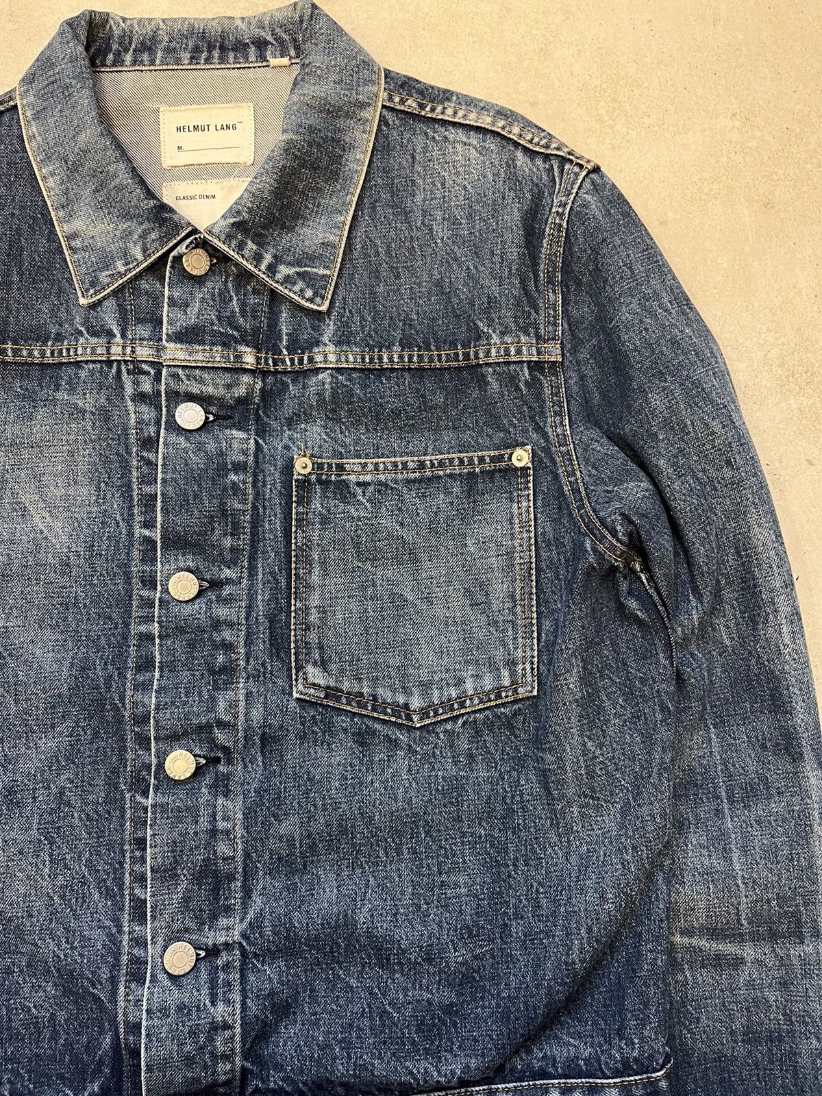 Helmut Lang Helmut Lang One Pocket Denim Jacket Size 52 Size US L / EU 52-54 / 3 - 9 Thumbnail