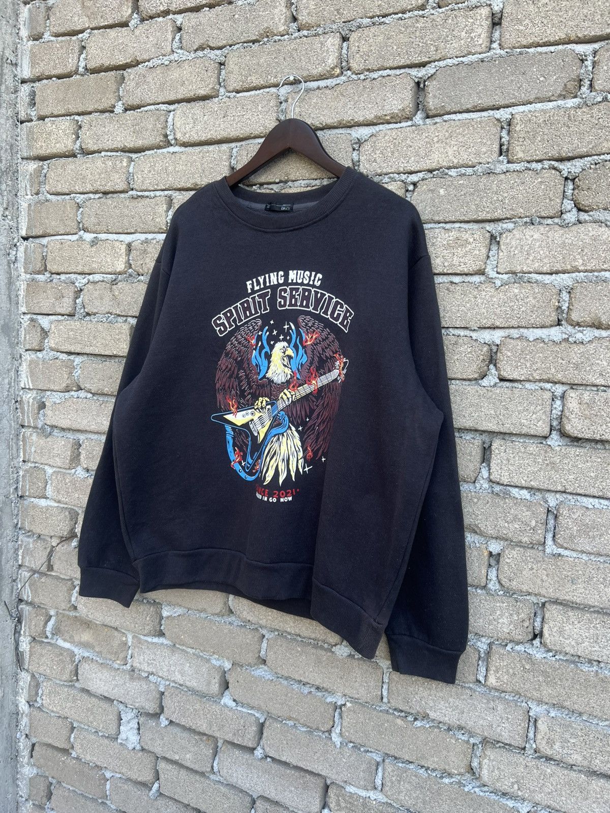 Japanese Brand Flying Music Spirit Service Crewneck Sweatshirt Size US M / EU 48-50 / 2 - 4 Thumbnail