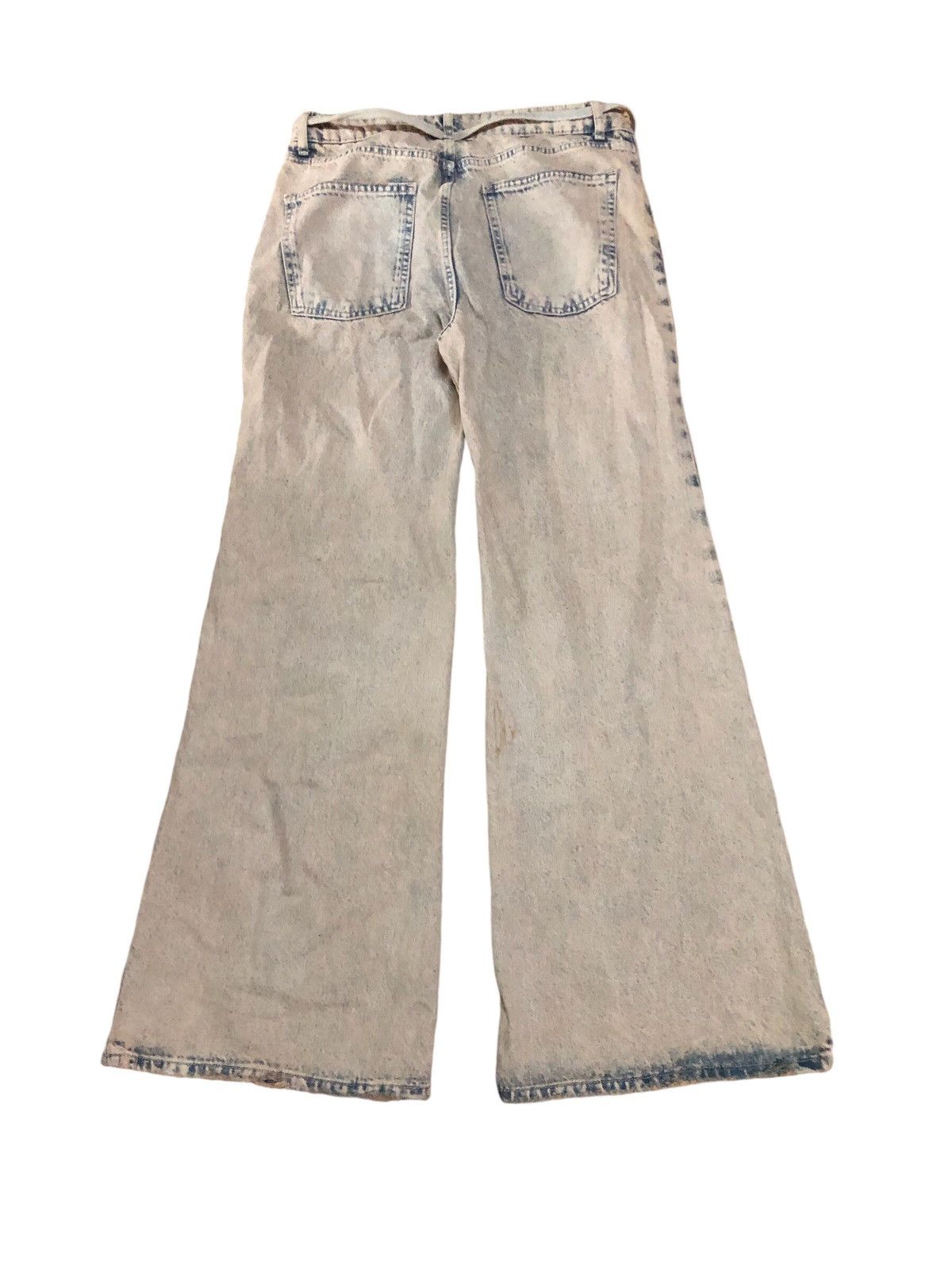 Zara Zara stonewash Bell bottom Flare Denim Pants Size US 33 - 2 Thumbnail