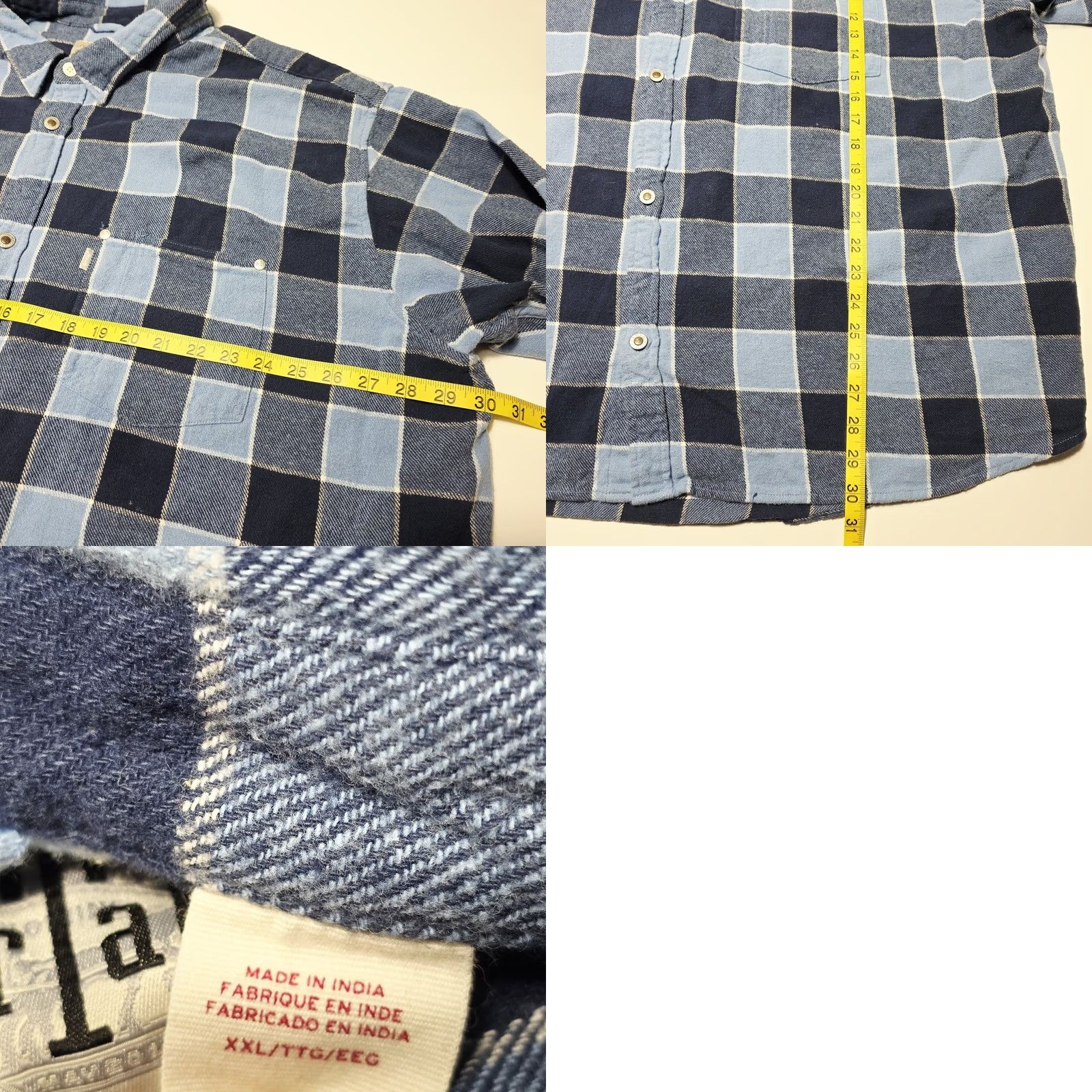 Levi's Levi’s Silvertab Blue Flannel Plaid Button Up Shirt Oversized 2XL Men’s Big & Tall Cotton Long Sleeve Size US XXL / EU 58 / 5 - 8 Thumbnail
