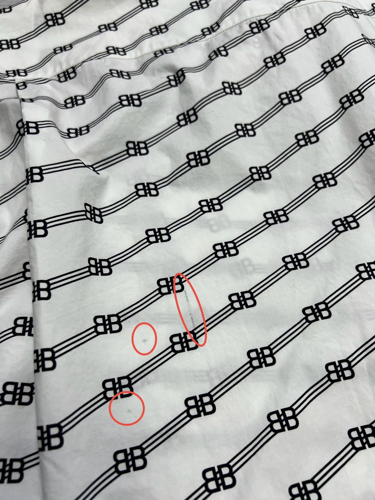 Balenciaga Balenciaga - S/S 20 - Double B Full Print Collar White Shirt Size US S / EU 44-46 / 1 - 12 Thumbnail