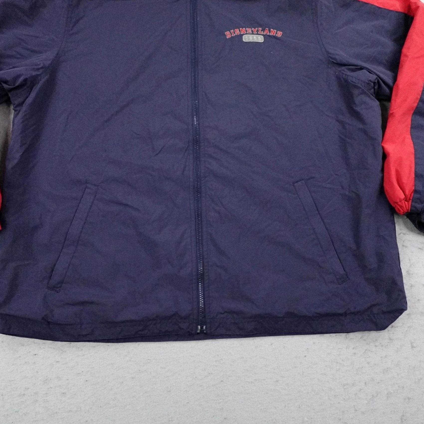 Disney Disney Jacket Mens Large Blue Red Windbreaker Lined Mickey Mouse Coat Hoodie Zip Size US L / EU 52-54 / 3 - 4 Thumbnail