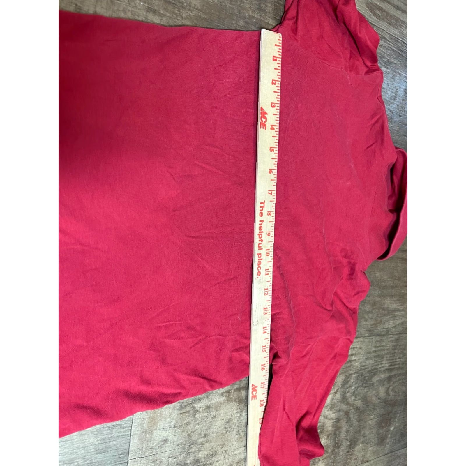 Lands' End Lands' End Turtle Neck Womens Medium M Red Long Sleeve Shirt Size M / US 6-8 / IT 42-44 - 3 Thumbnail