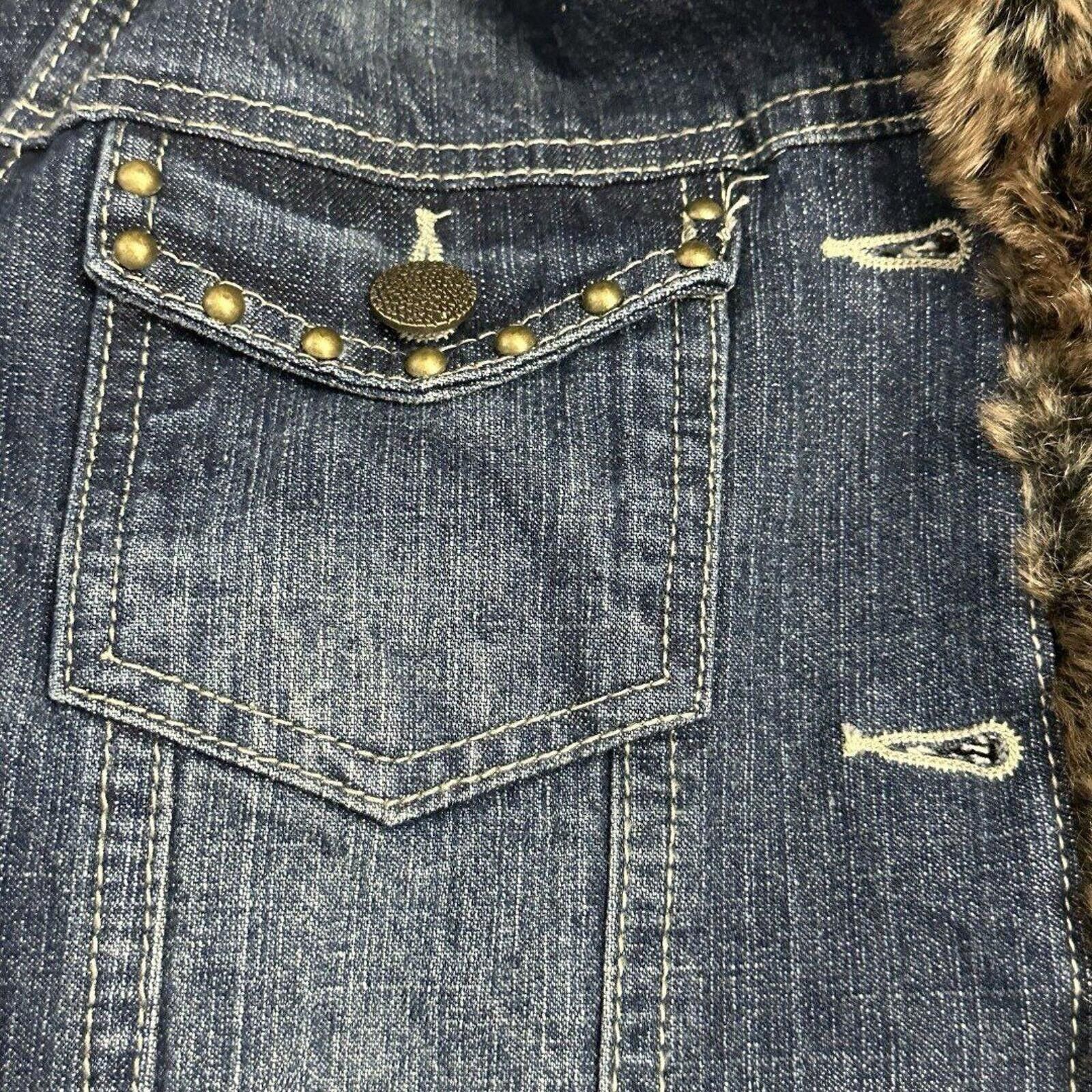 Young Fabulous & Broke Fabulous Furs Denim Blue Jean Jacket Medium Button Coat Size M / US 6-8 / IT 42-44 - 3 Thumbnail