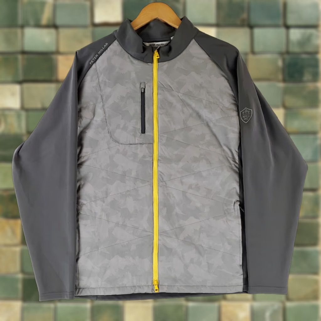 Peter Millar Peter Millar Jacket Full Zip Endeavor Elite Hybrid Gray Long Sleeve Mens L Windbreaker Gray Mens L Size US L / EU 52-54 / 3 - 1 Thumbnail