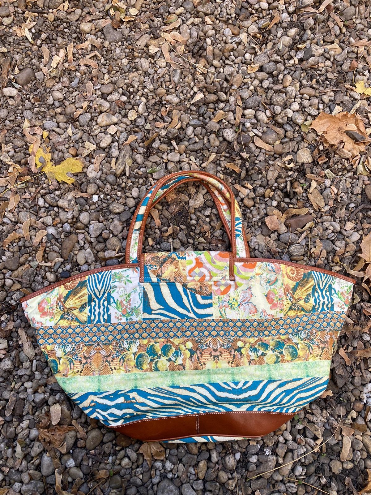 Roberto Cavalli × Vintage Roberto Cavalli Just Cavalli Overprinted 90s Handbag Size ONE SIZE - 9 Thumbnail