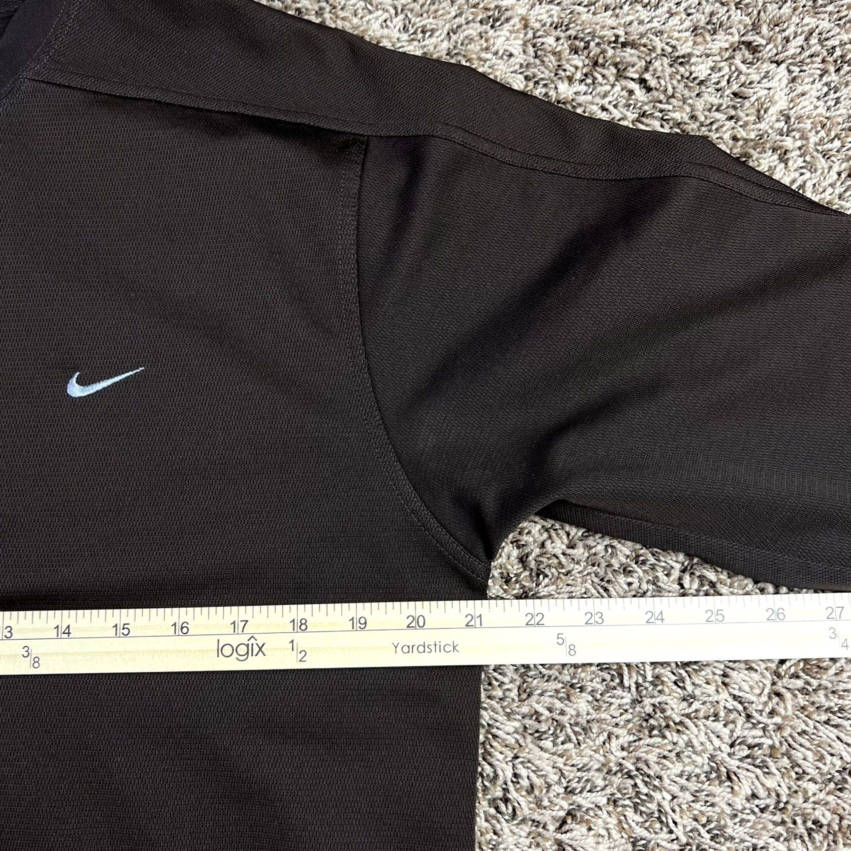 Nike VINTAGE Nike T-Shirt Long Sleeve Mens Large Embroidered Swoosh Brown Size US L / EU 52-54 / 3 - 7 Thumbnail