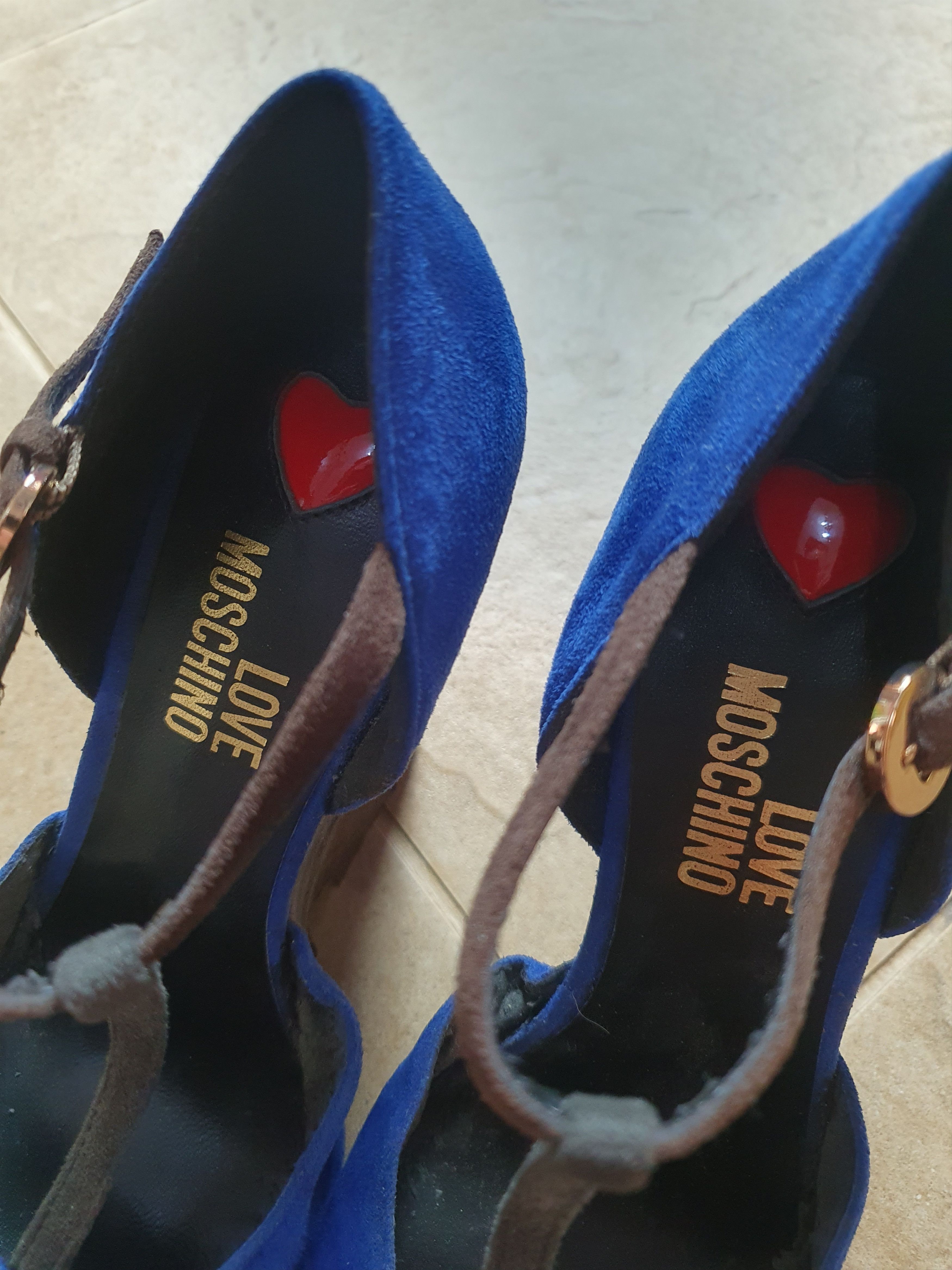 Moschino women's shoes Love Moschino blue platform shoes, size 38 Size US 7 / IT 37 - 4 Thumbnail