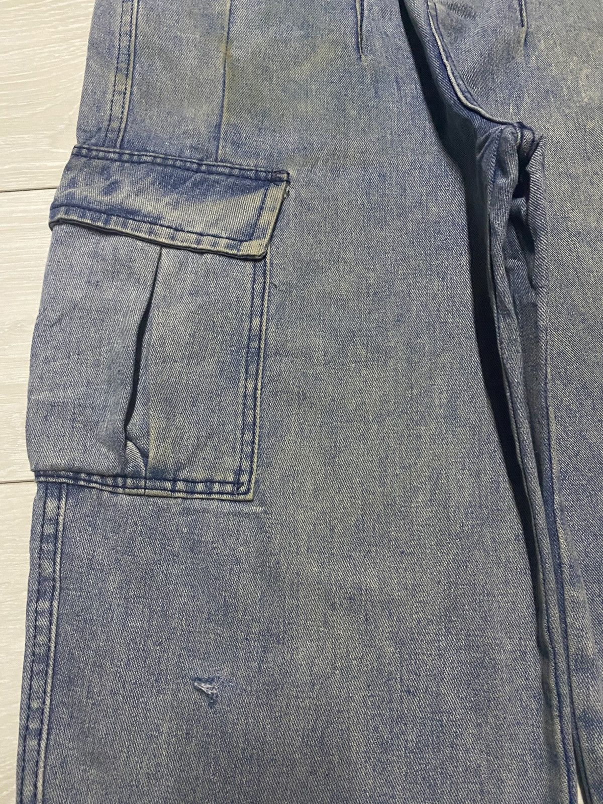 Bleach Vintage Japanese Brand Cargo Bleach Baggy Pants Size US 33 - 7 Thumbnail