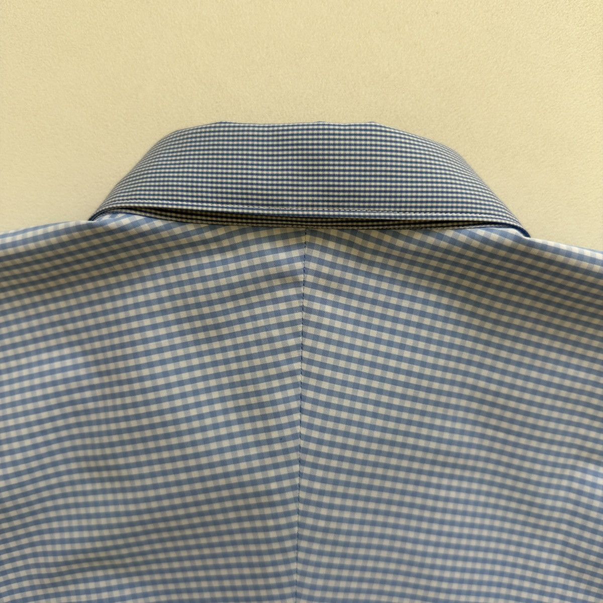 Comme des Garcons Blue/White Patch Work Check Gingham Shirt Size US M / EU 48-50 / 2 - 14 Thumbnail