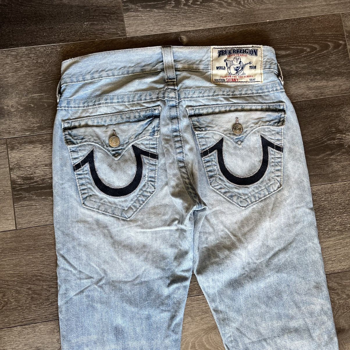 True Religion Vintage 2000s True Religion Skinny Rope Stitch Denim Jeans Size US 30 / EU 46 - 3 Thumbnail