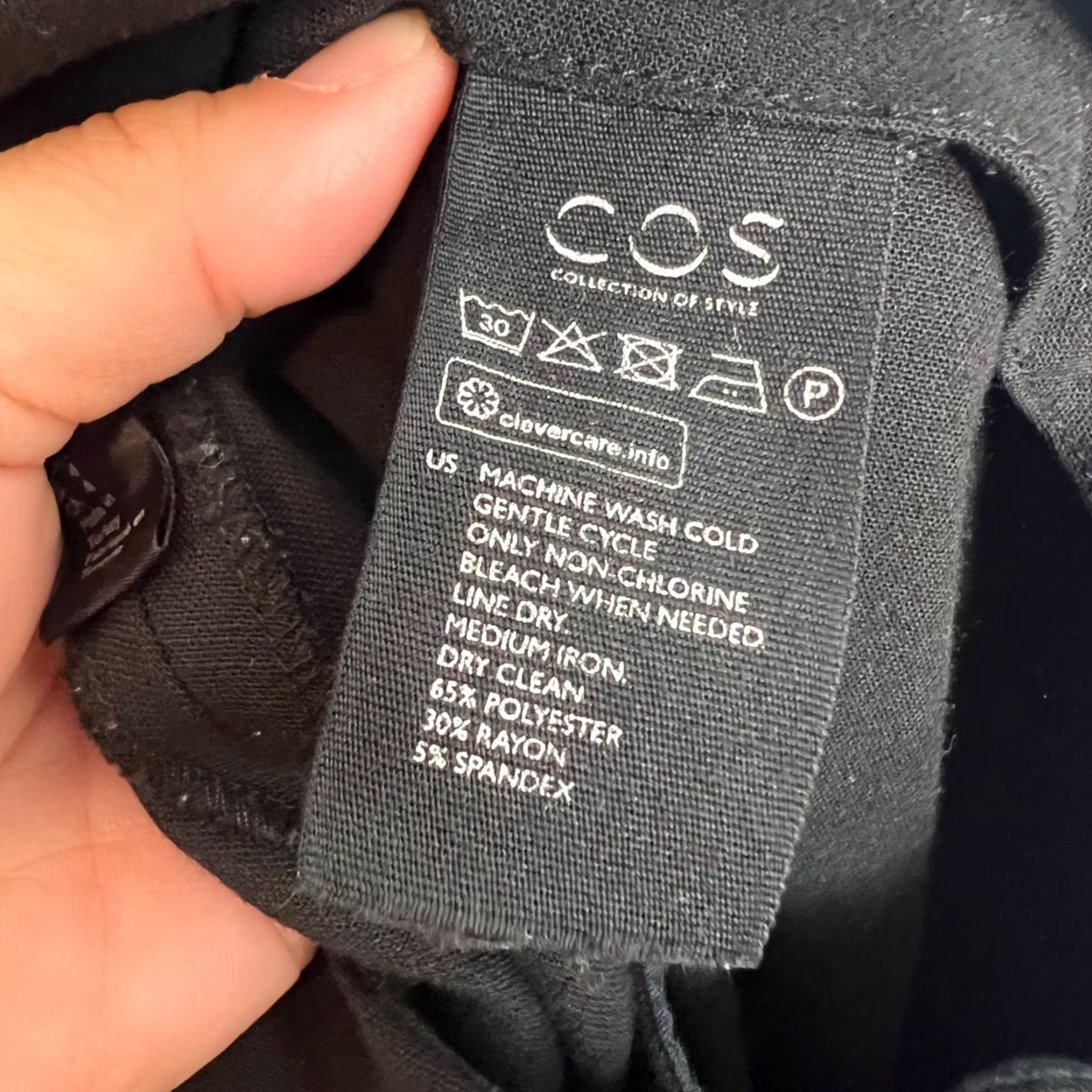 Cos COS Jumpsuit One-Piece Women Adult 4 Black Polyester Spandex Rayon Solid Spring Summer overalls Size 27" / US 4 / IT 40 - 4 Thumbnail