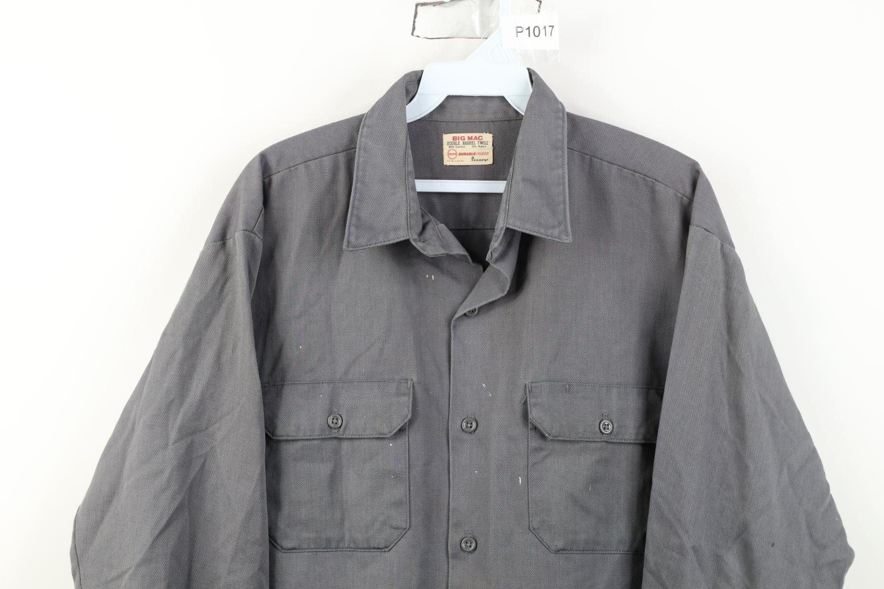 Vintage Vintage 50s Penneys Big Mac Barrel Twill Button Shirt USA Size US M / EU 48-50 / 2 - 2 Thumbnail