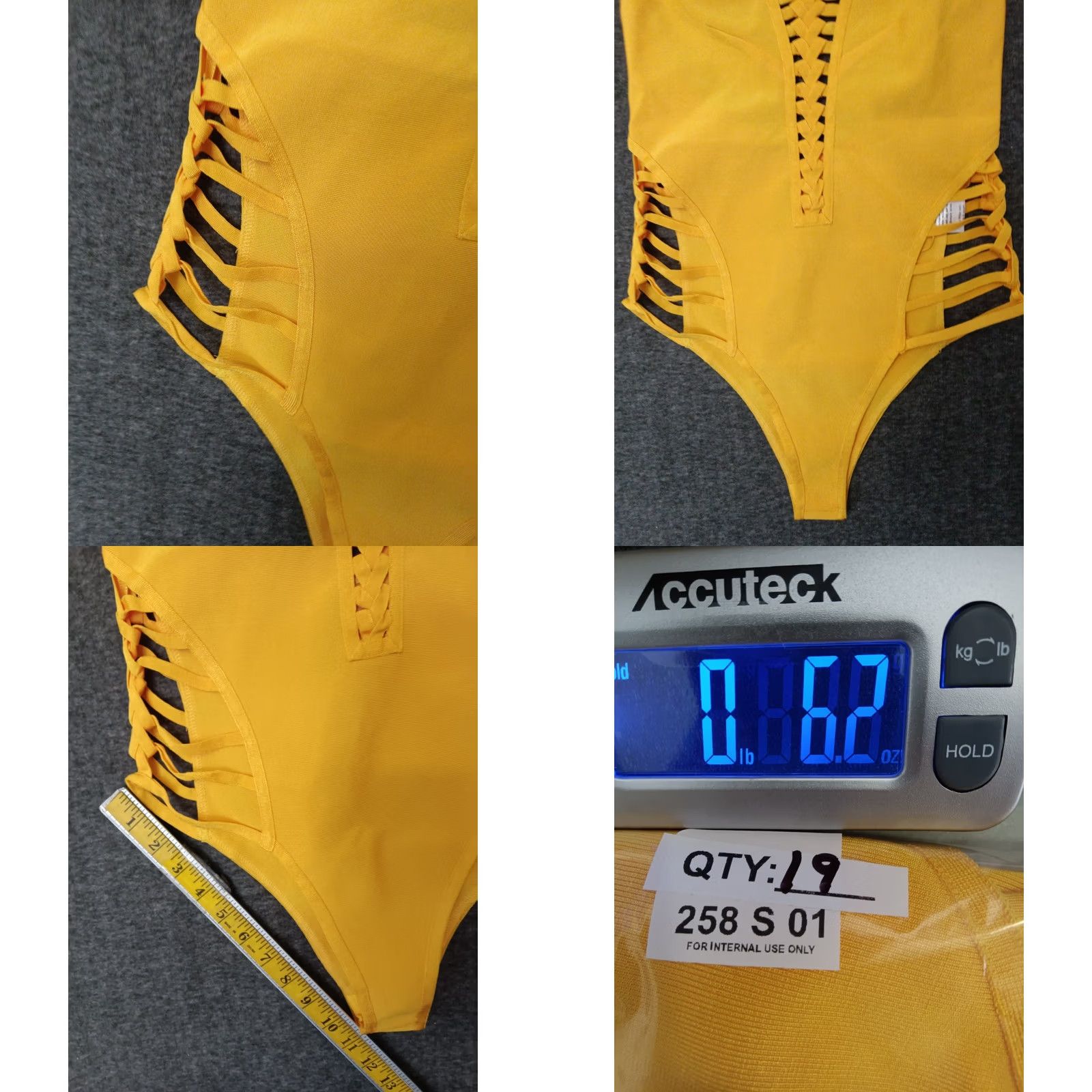 Vintage Codigo One Piece Swimsuit L Yellow One Piece Women Strappy Open Back Tank Top Pattern: Solid Beach Adjustable Strap Mens Womens Girls Boys Size L / US 10 / IT 46 - 8 Thumbnail