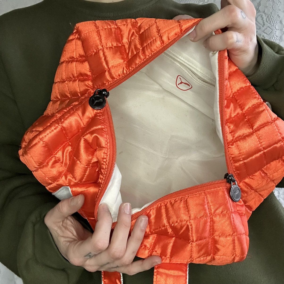 Puma Quilted vintage Puma shoulderbag Size ONE SIZE - 5 Thumbnail