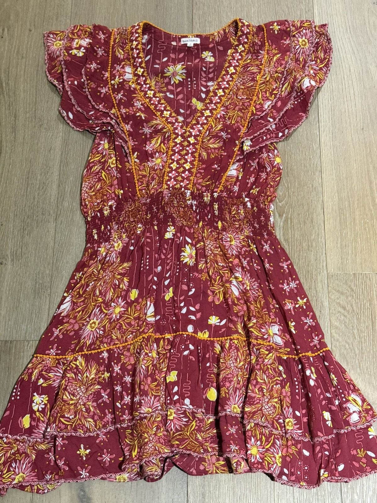 Poupette St Barth POUPETTE ST BARTH Camila Smocked Mini Dress Size M / US 6-8 / IT 42-44 - 6 Thumbnail