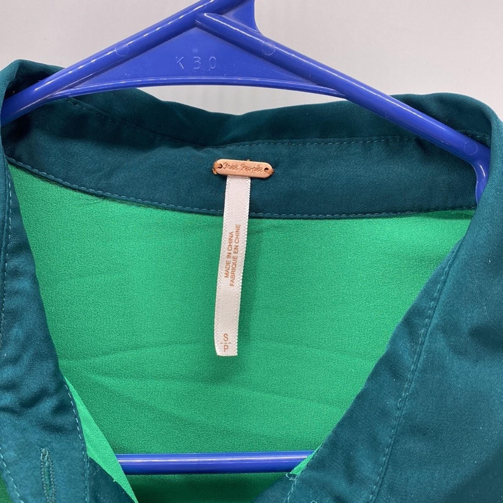 Free People Free People Two Tone Green Tunic Shirt longline size S Size S / US 4 / IT 40 - 3 Thumbnail