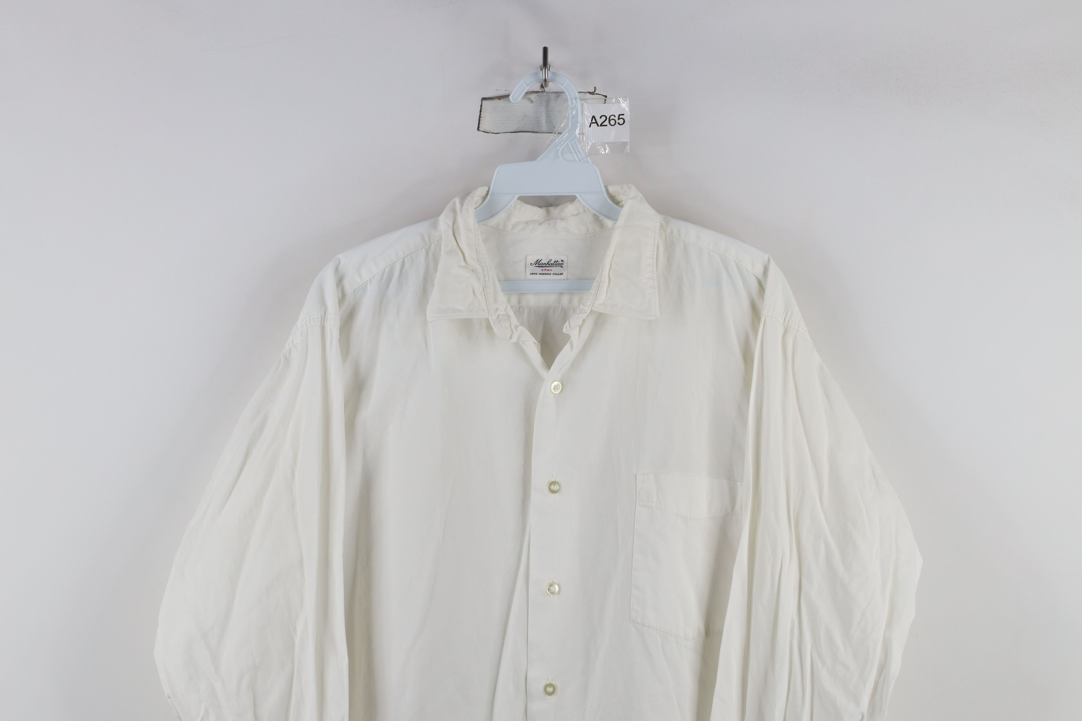 Vintage Vintage 50s 60s Streetwear Collared Button Shirt White USA Size US M / EU 48-50 / 2 - 2 Thumbnail