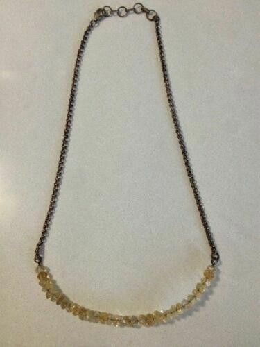 Handmade Sterling Silver Faceted Citrine Bead Necklace Size ONE SIZE - 3 Thumbnail
