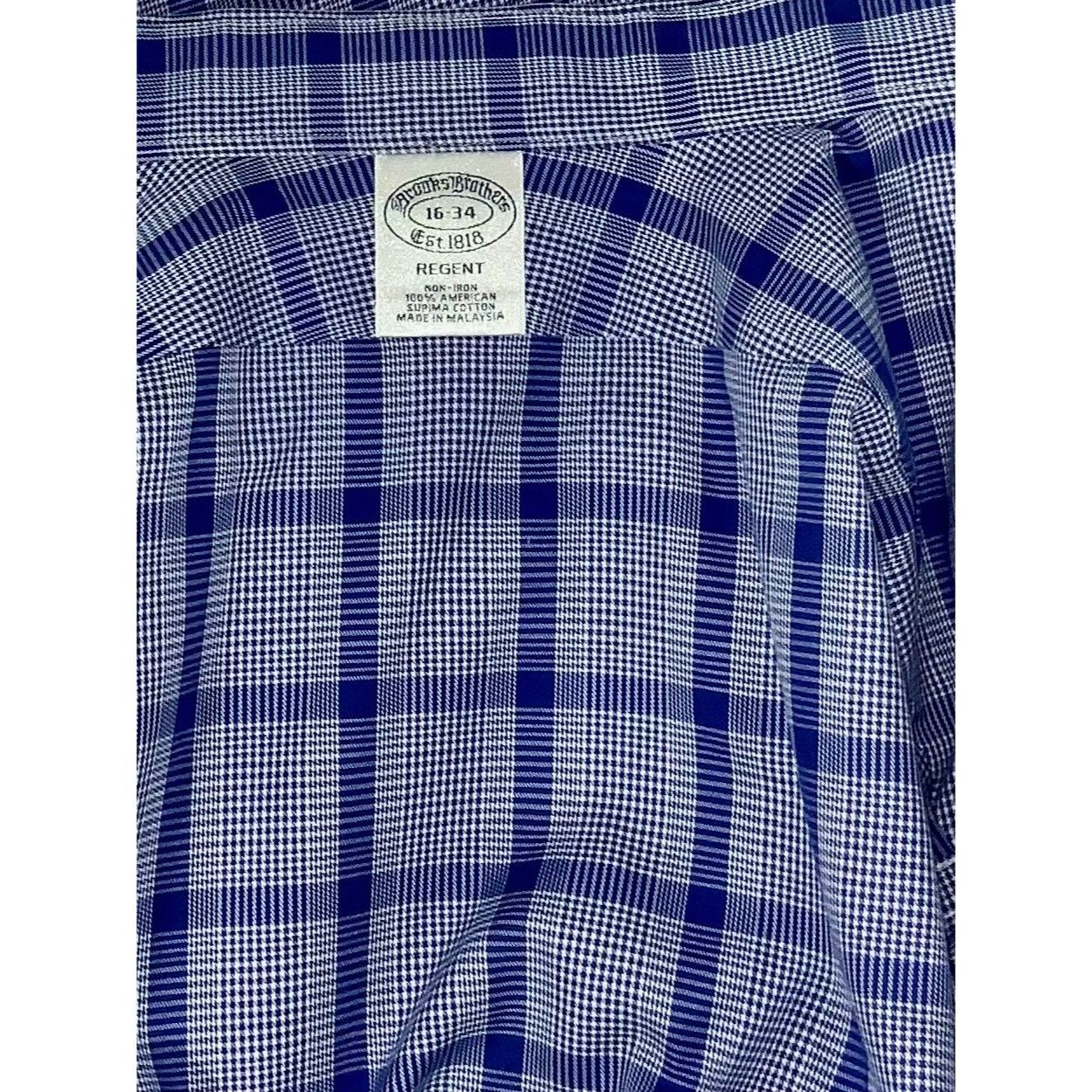 Brooks Brothers Brooks Brothers Large Blue Plaid Shirt 1818 Regent Size US L / EU 52-54 / 3 - 4 Thumbnail
