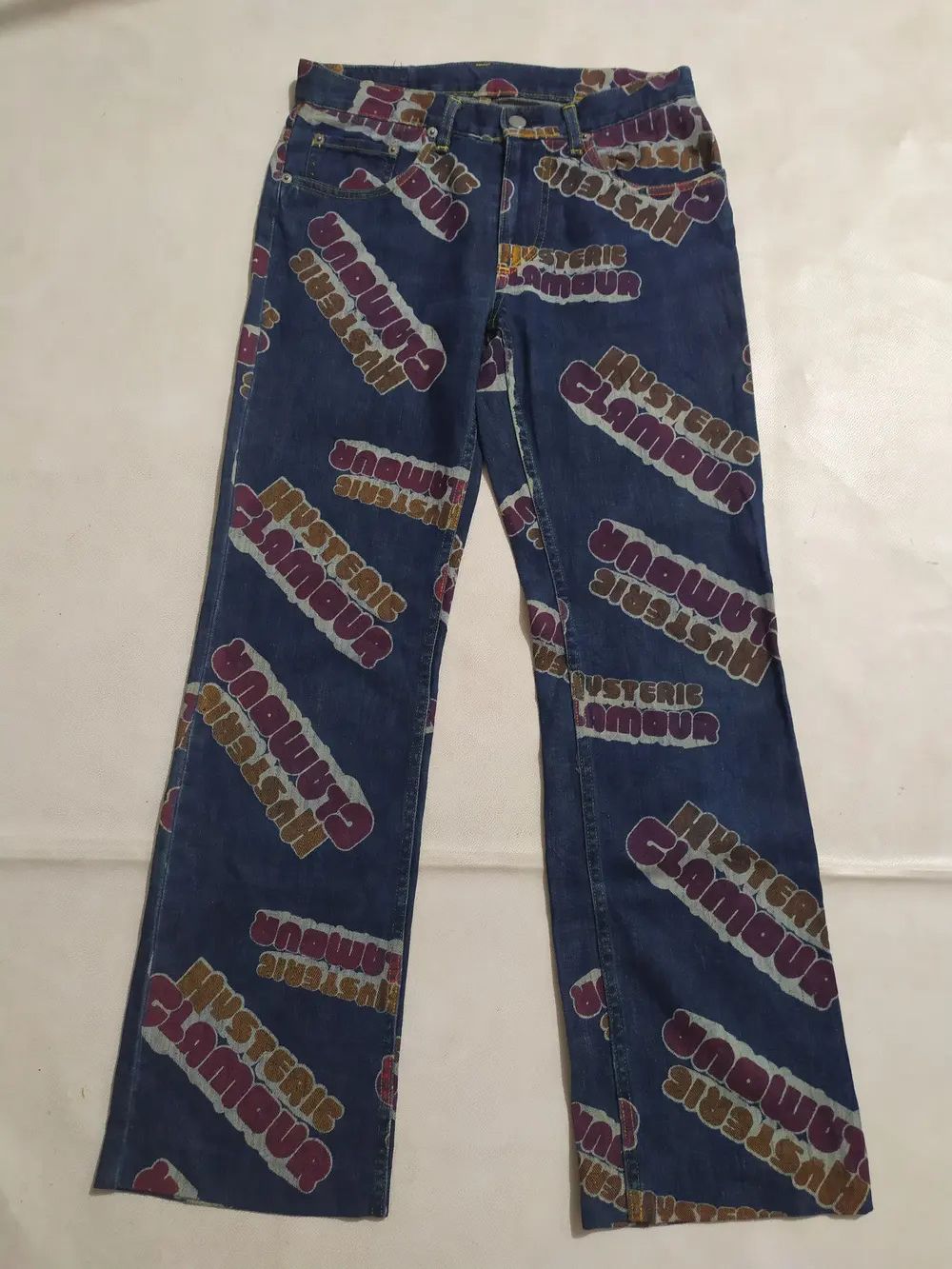 Hysteric Glamour 🔥Rare!!! Hysteric Glamour kinky Fullprint Logo Design Pants Size 29" - 1 Thumbnail