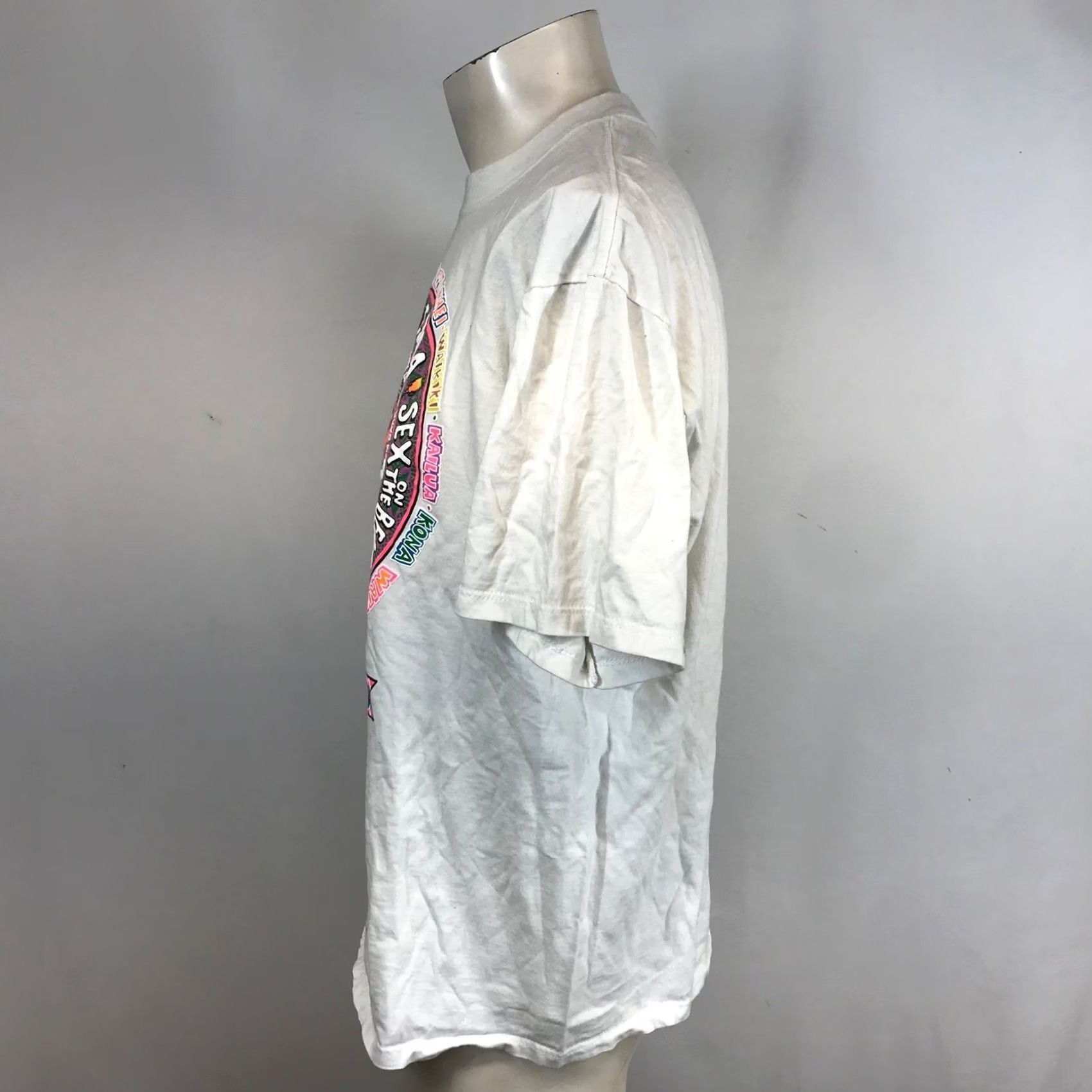 Jerzees VINTAGE Jerzees Hawaii Cocktail Graphic T-Shirt White Mens Large 90s Made in USA Size US L / EU 52-54 / 3 - 5 Thumbnail