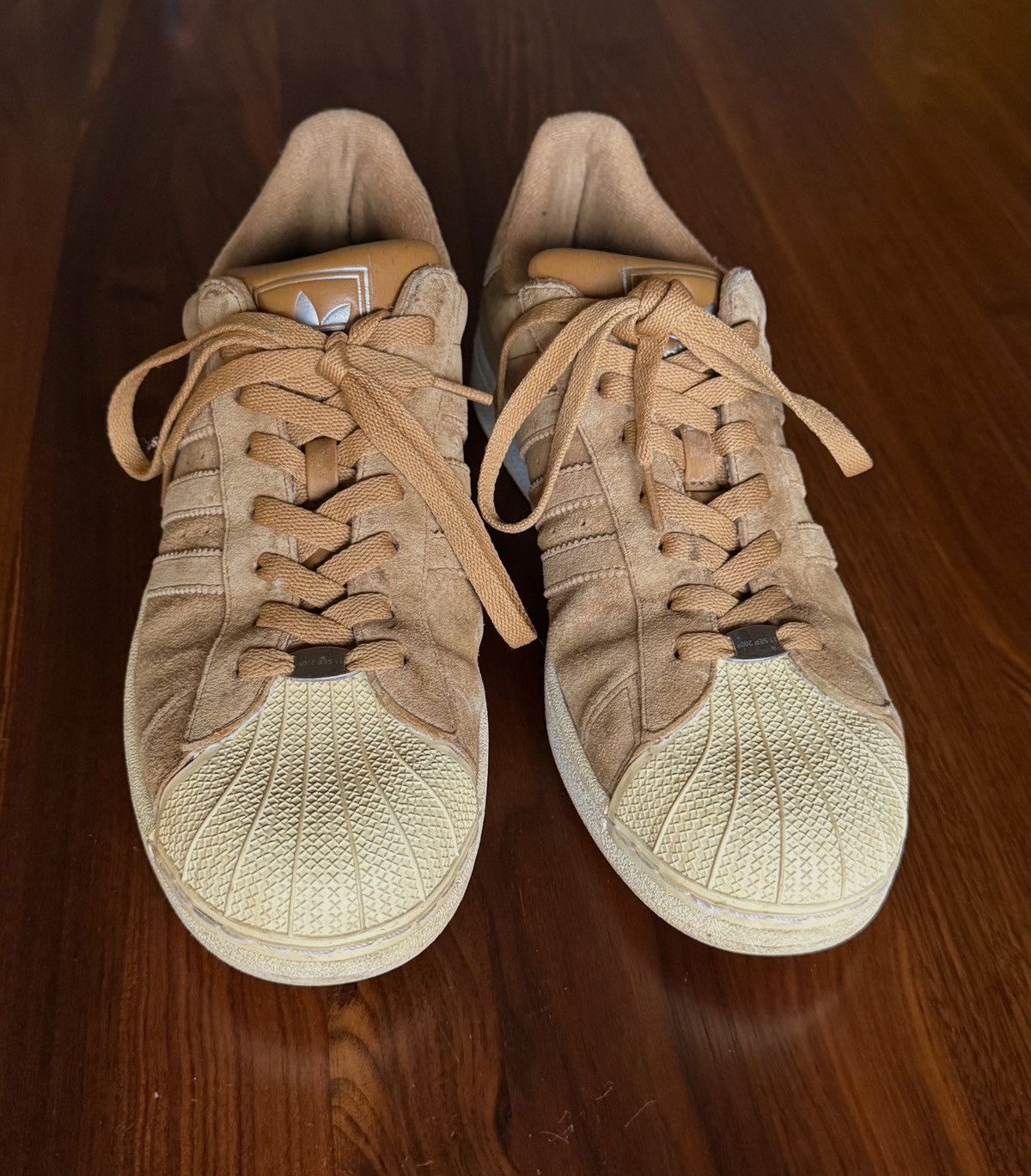 Adidas superstar suede brown hotsell