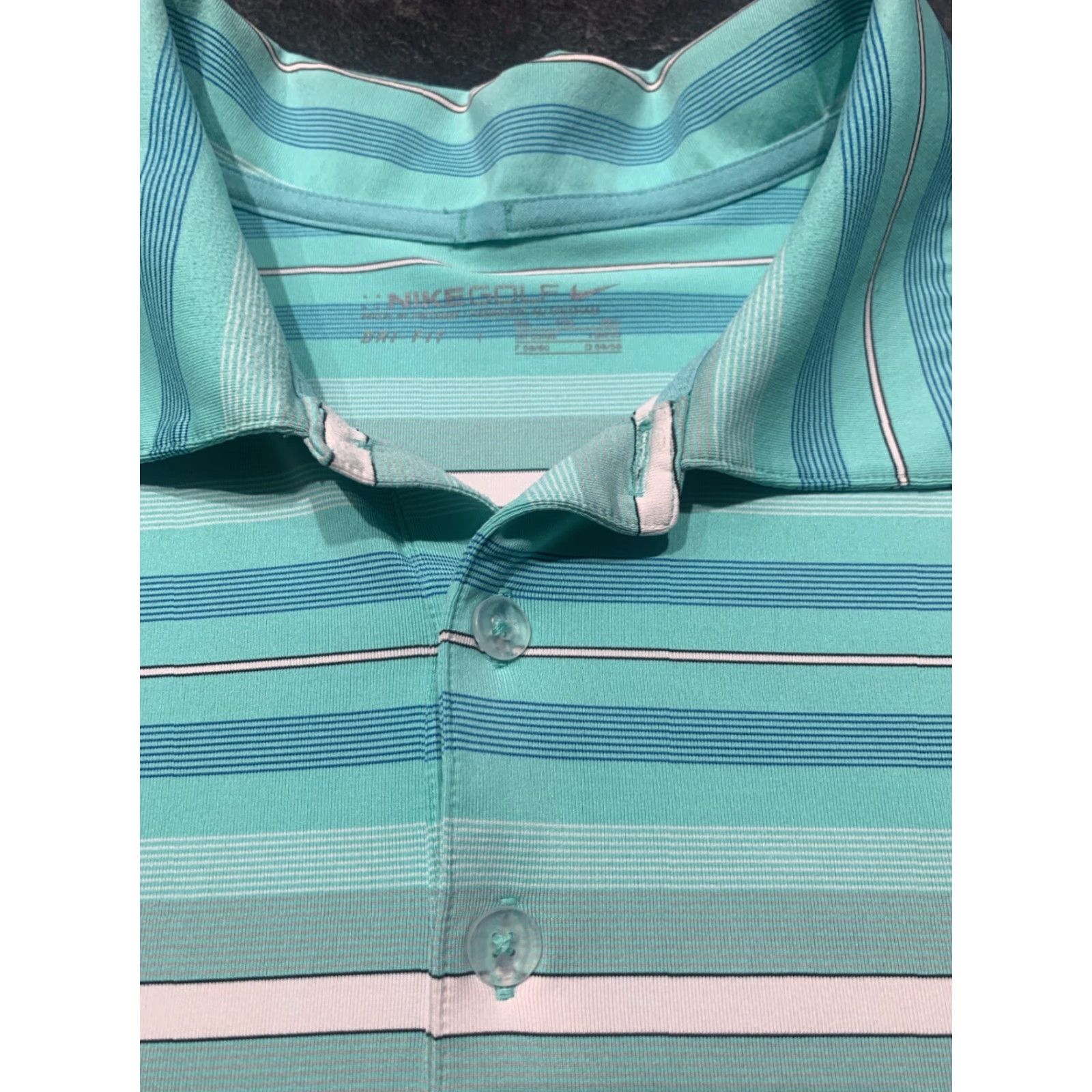 Nike Nike Golf Polo Shirt Men 2XL Short Sleeve Dri-Fit Striped Multicolor UV Activewear Size US XXL / EU 58 / 5 - 6 Thumbnail
