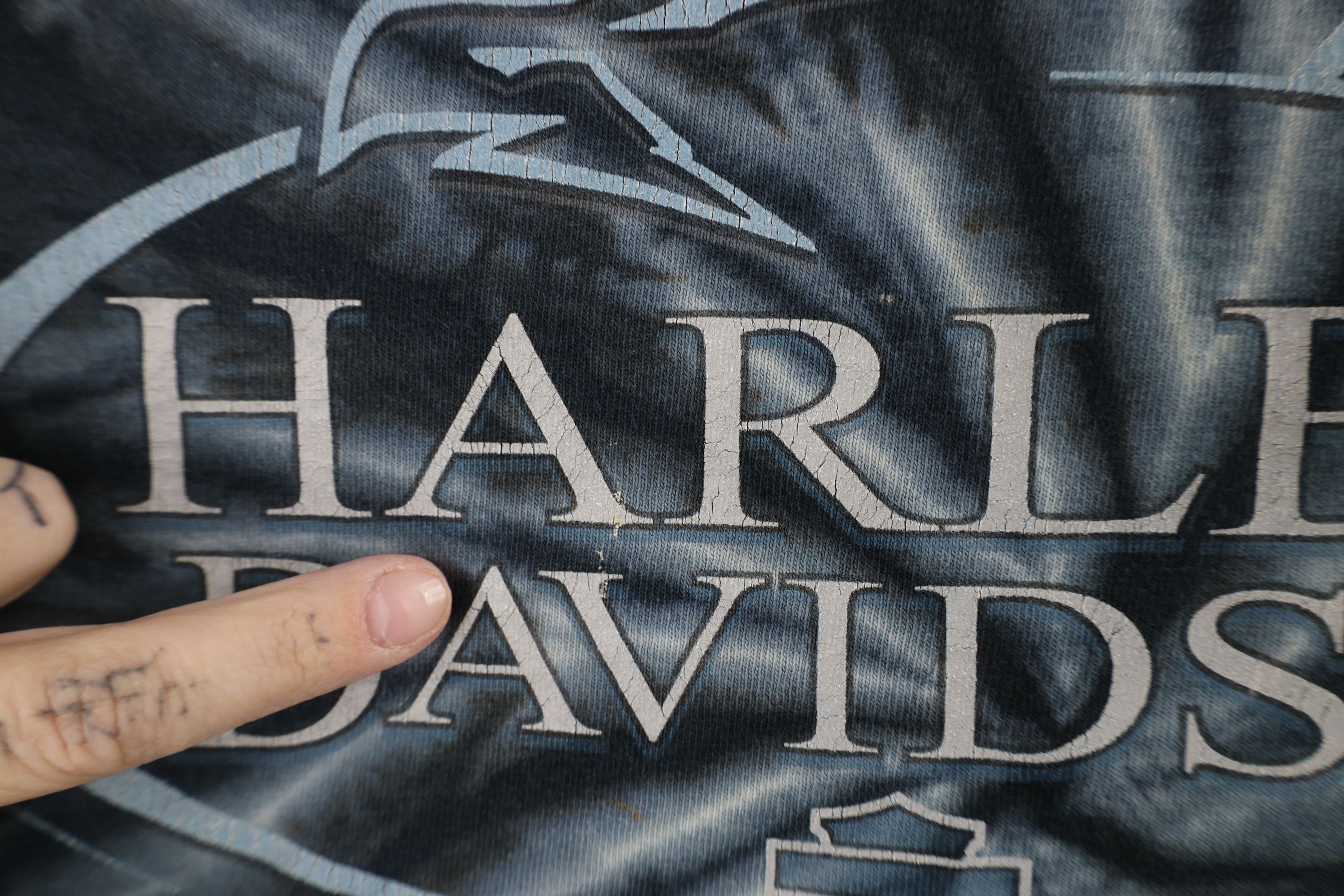 Harley Davidson × Vintage Vintage Y2K 2000 Harley Davidson Eagle Tie Dye T-Shirt USA Size US L / EU 52-54 / 3 - 6 Thumbnail