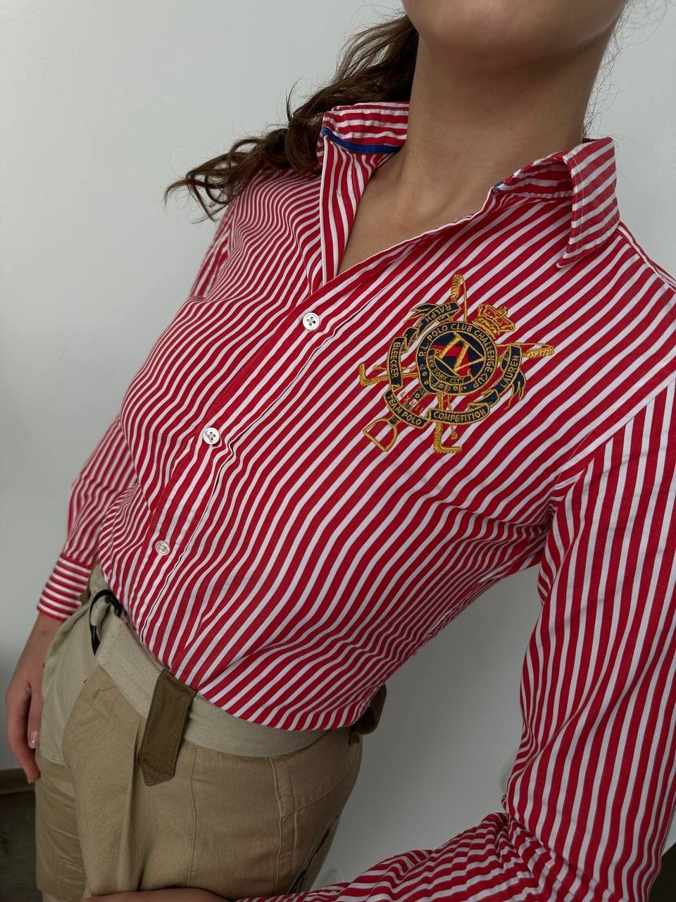 Polo Ralph Lauren × Vintage Vintage Polo Ralph Lauren Red Big Logo Shirt Size S / US 4 / IT 40 - 6 Thumbnail
