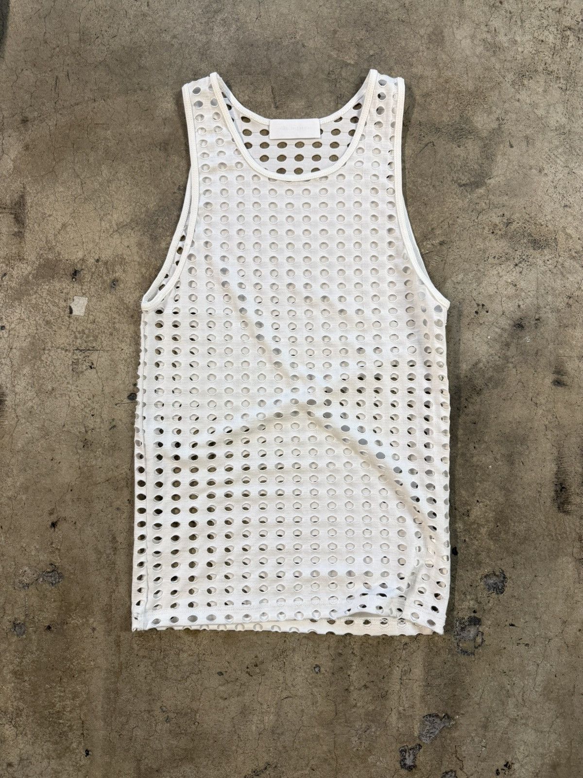 ALEXANDER DIGENOVA Alexander Digenova White Laser Cut Tank Top Size US L / EU 52-54 / 3 - 1 Thumbnail