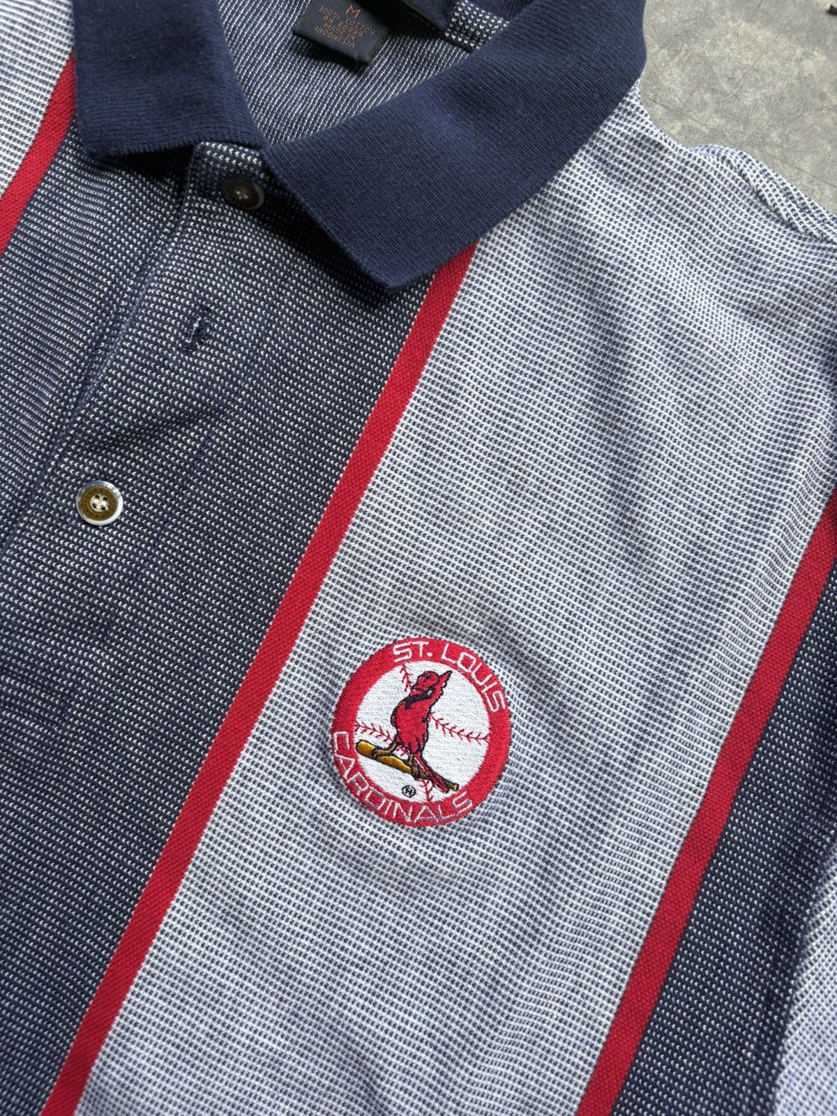MLB Vintage 1990's St. Louis Cardinals Polo Shirt Size US M / EU 48-50 / 2 - 5 Thumbnail