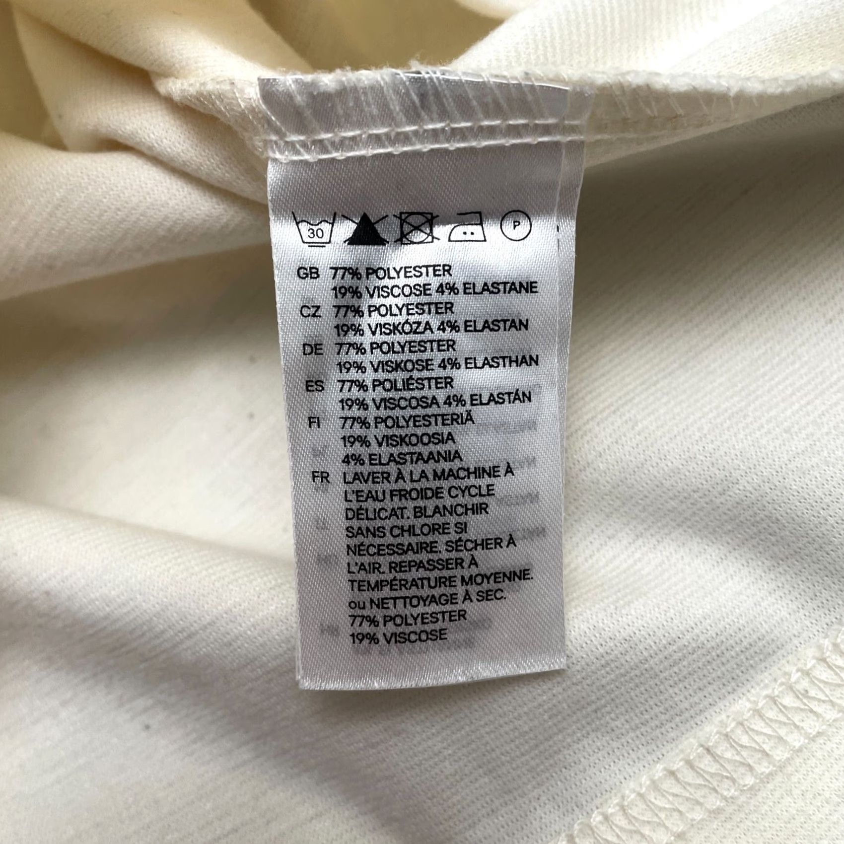 H&M H&M Long Maxi Shift Dress Womens Small Ivory Solid Long Sleeve Round Neck Work Size S / US 4 / IT 40 - 7 Thumbnail