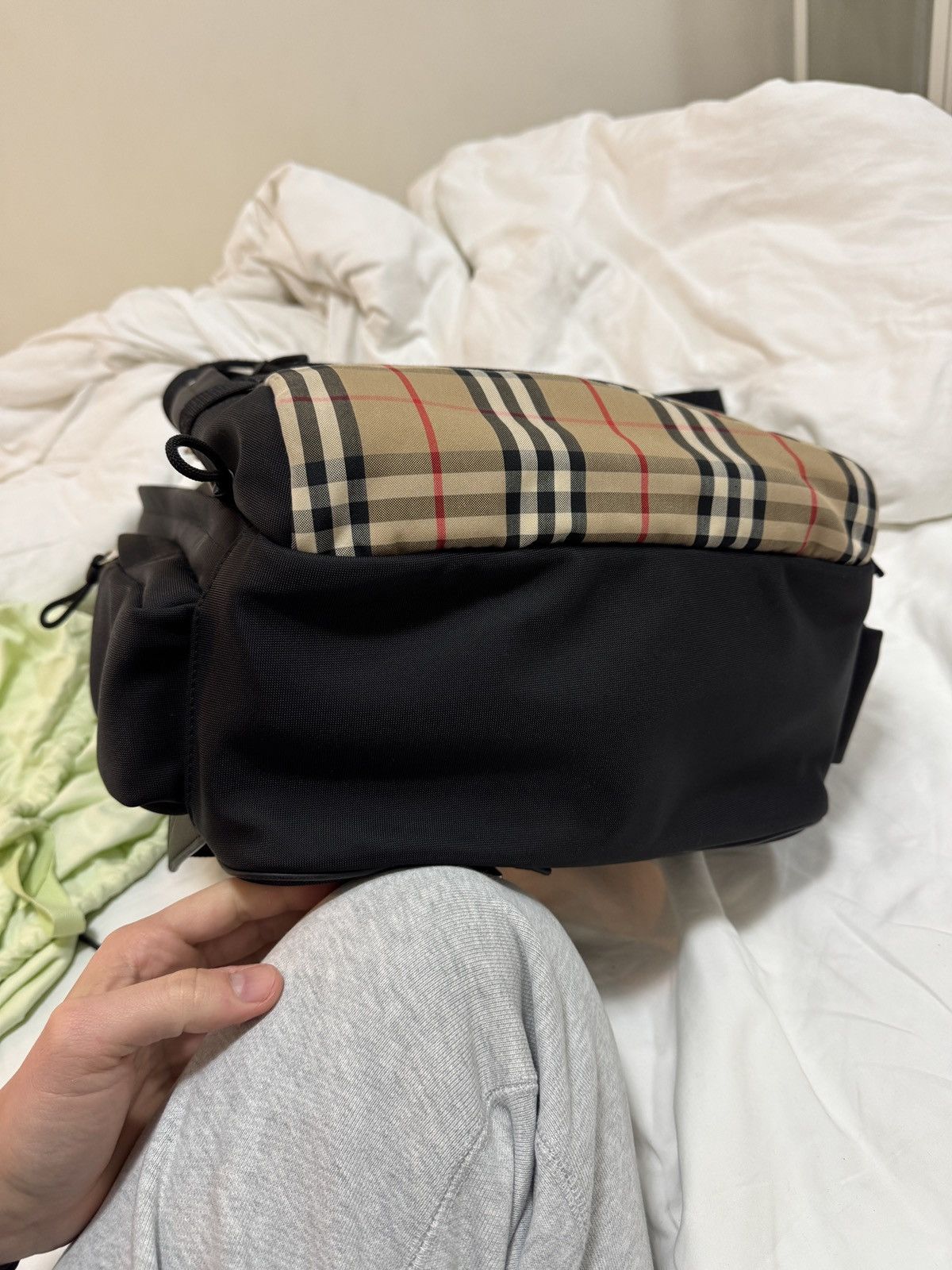 Burberry Large Utility Cooper Backpack Check Beige 8023640 Size ONE SIZE - 7 Thumbnail