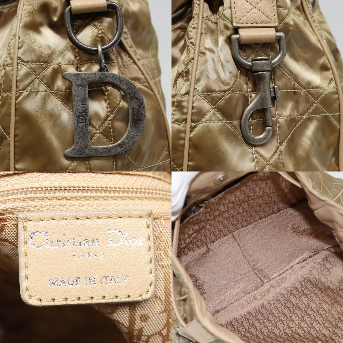 Dior DIOR Lady DIOR Canage Shoulder Bag Nylon Beige Size ONE SIZE - 11 Thumbnail