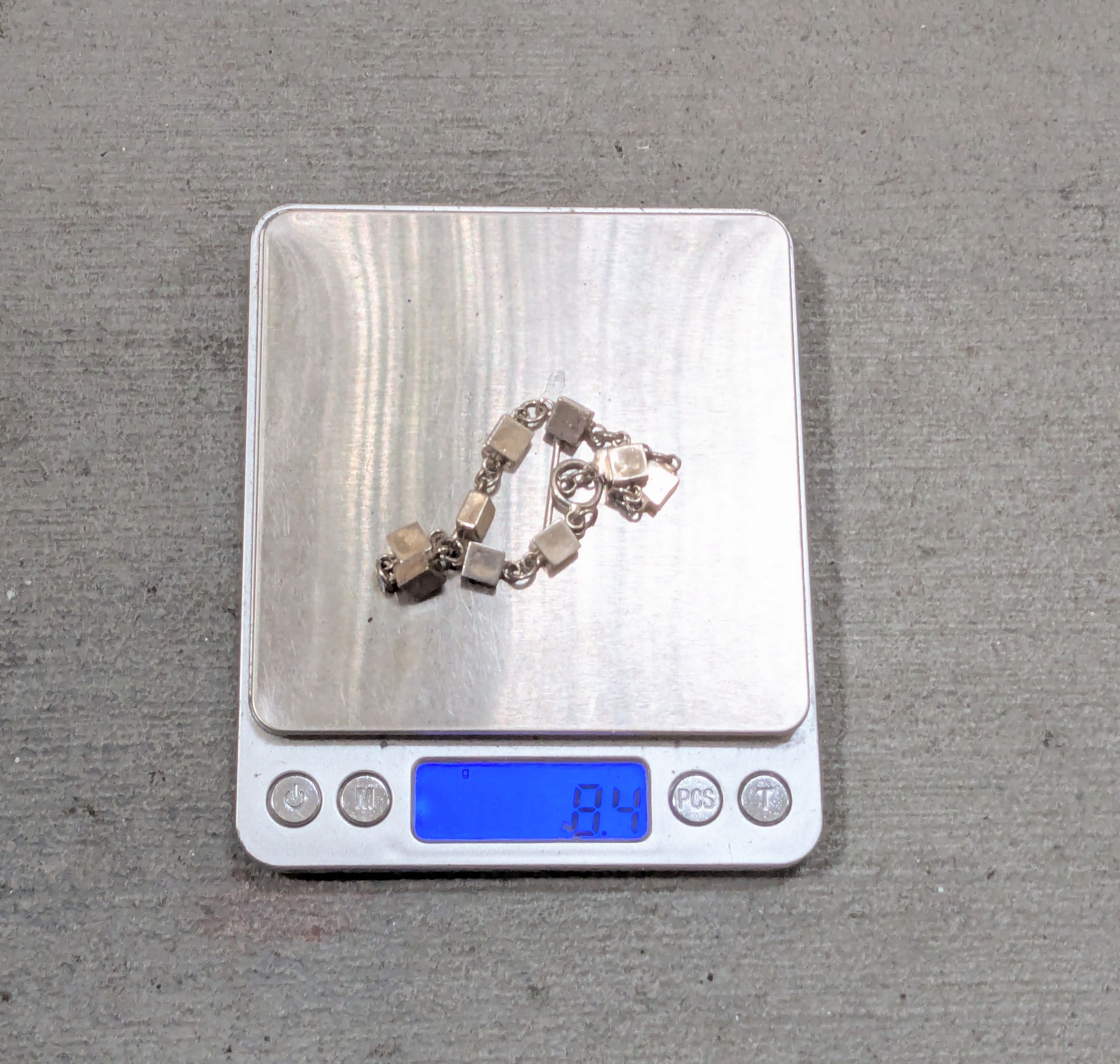 Other Vintage Sterling Silver Bracelet Square Chain Link Taxco Size ONE SIZE - 11 Thumbnail