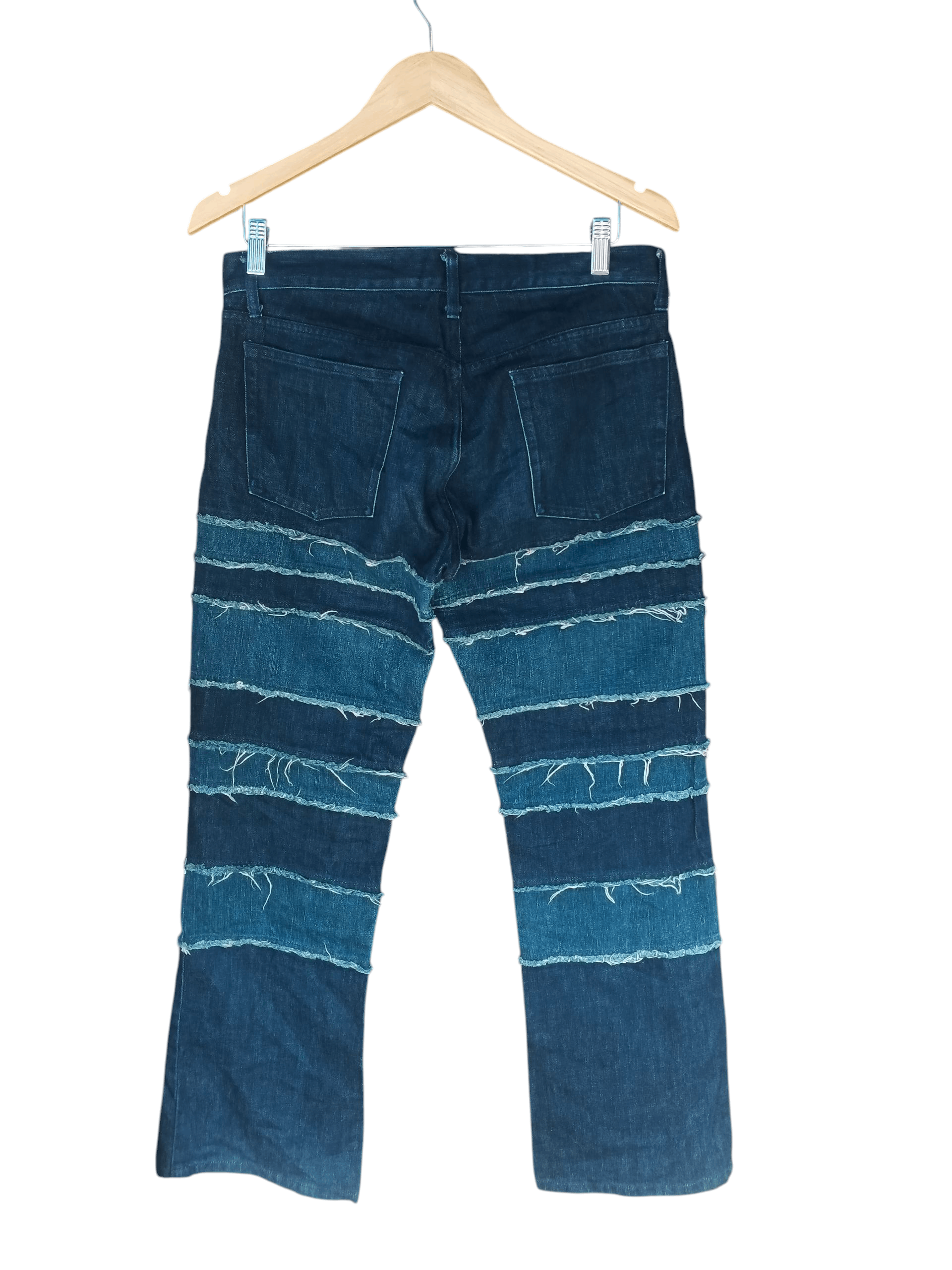 Japanese Brand Y2k Archive Edge Rupert Patchwork Flared Jeans Size US 34 / EU 50 - 2 Thumbnail