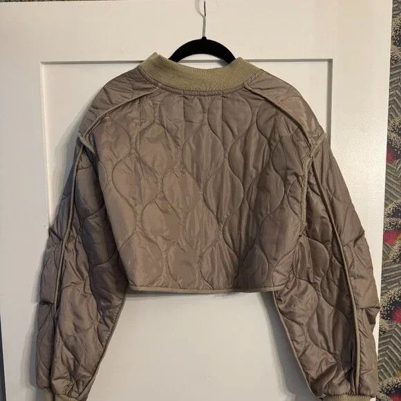 Other MK2UK Quilted Cropped Bomber Jacket Size S / US 4 / IT 40 - 2 Thumbnail
