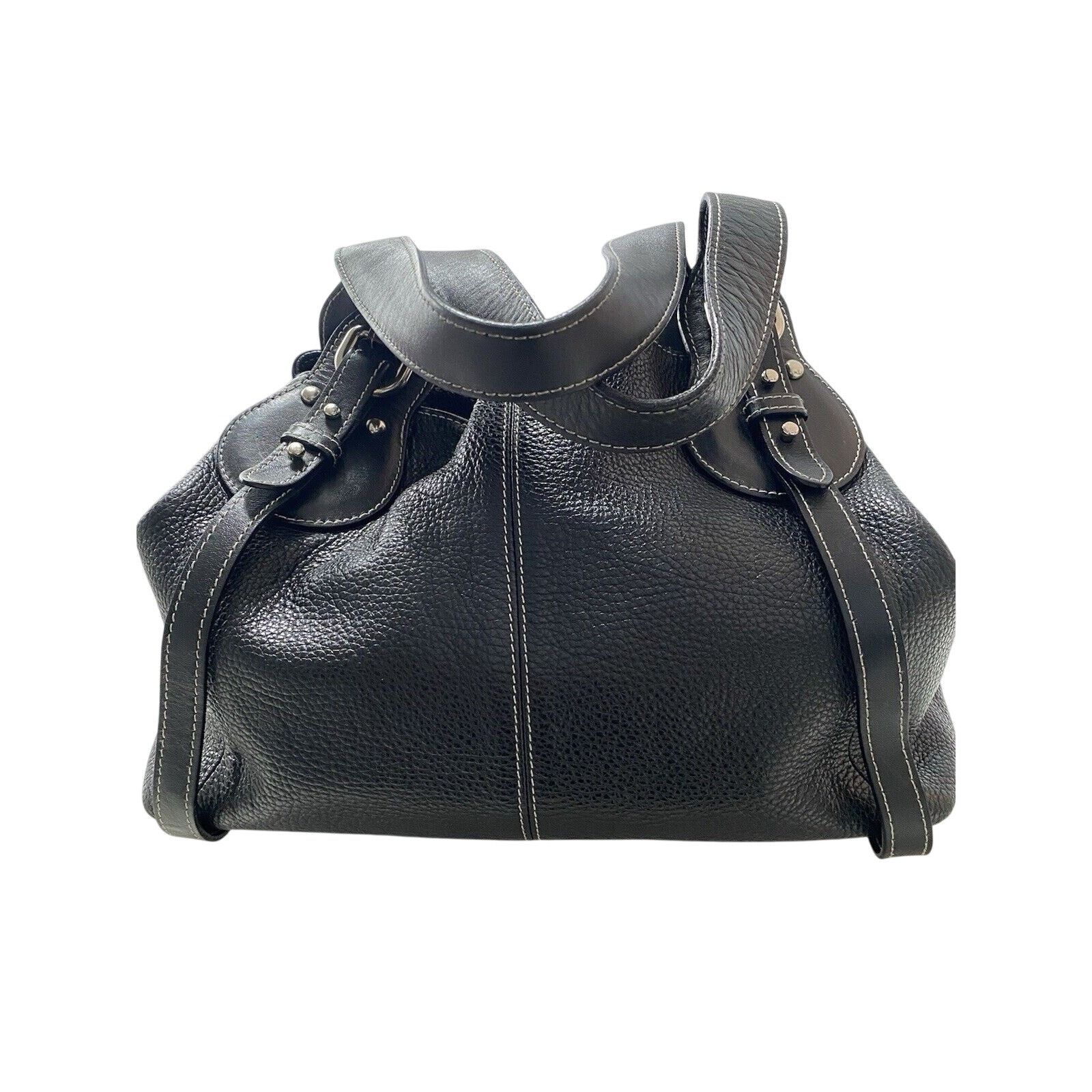 Furla Furla Soft Pebble Double Handle Black Hobo Bag Size ONE SIZE - 1 Thumbnail