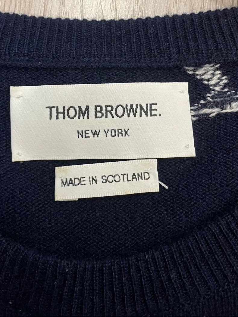 Thom Browne Thom Browne size3 Blue Tibetan dolphin cashmere sweater Size US L / EU 52-54 / 3 - 5 Thumbnail