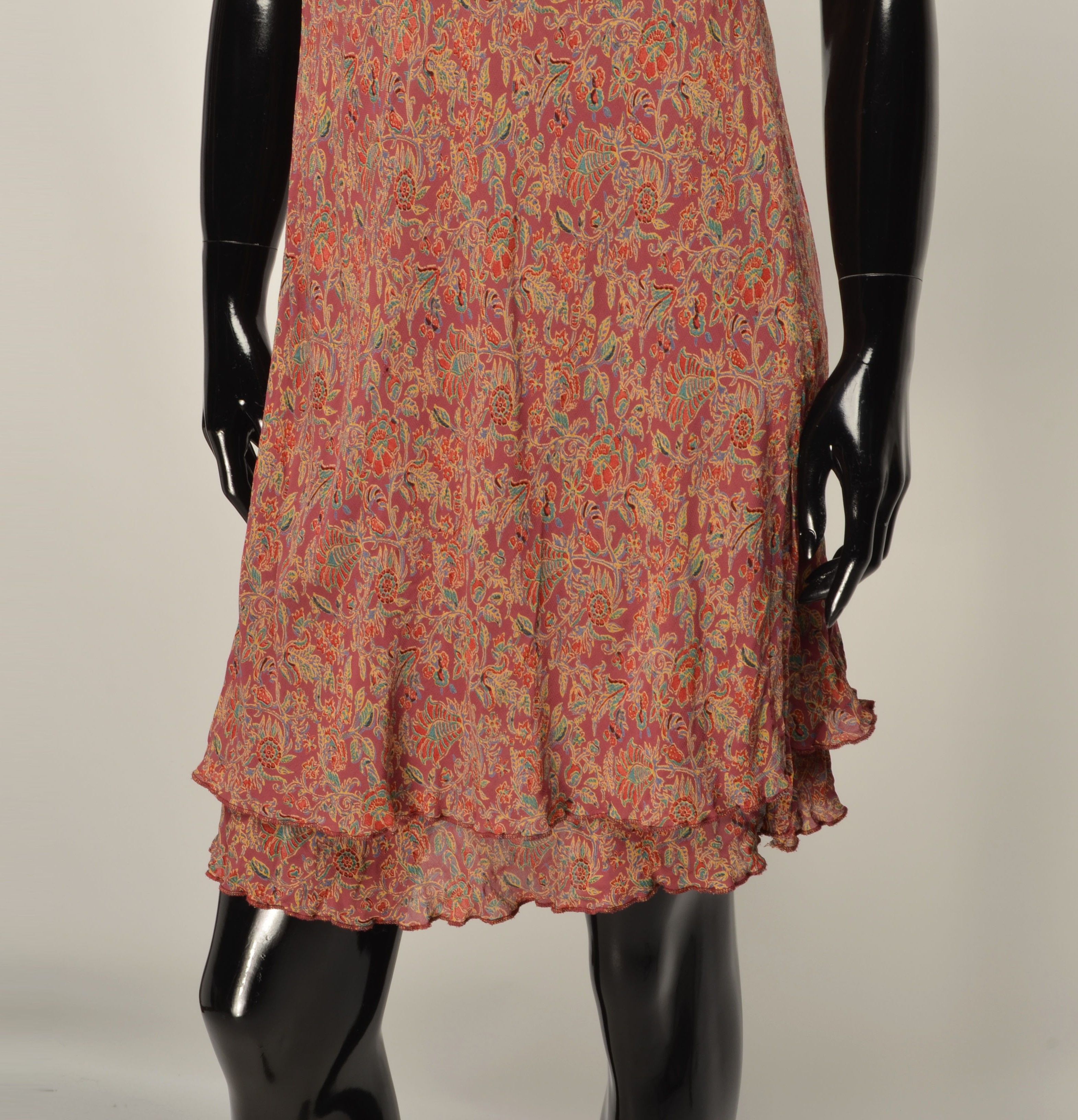 Karl Lagerfeld Vintage KL by Karl Lagerfeld 80's Floral Cami Mini Dress Size S / US 4 / IT 40 - 3 Thumbnail