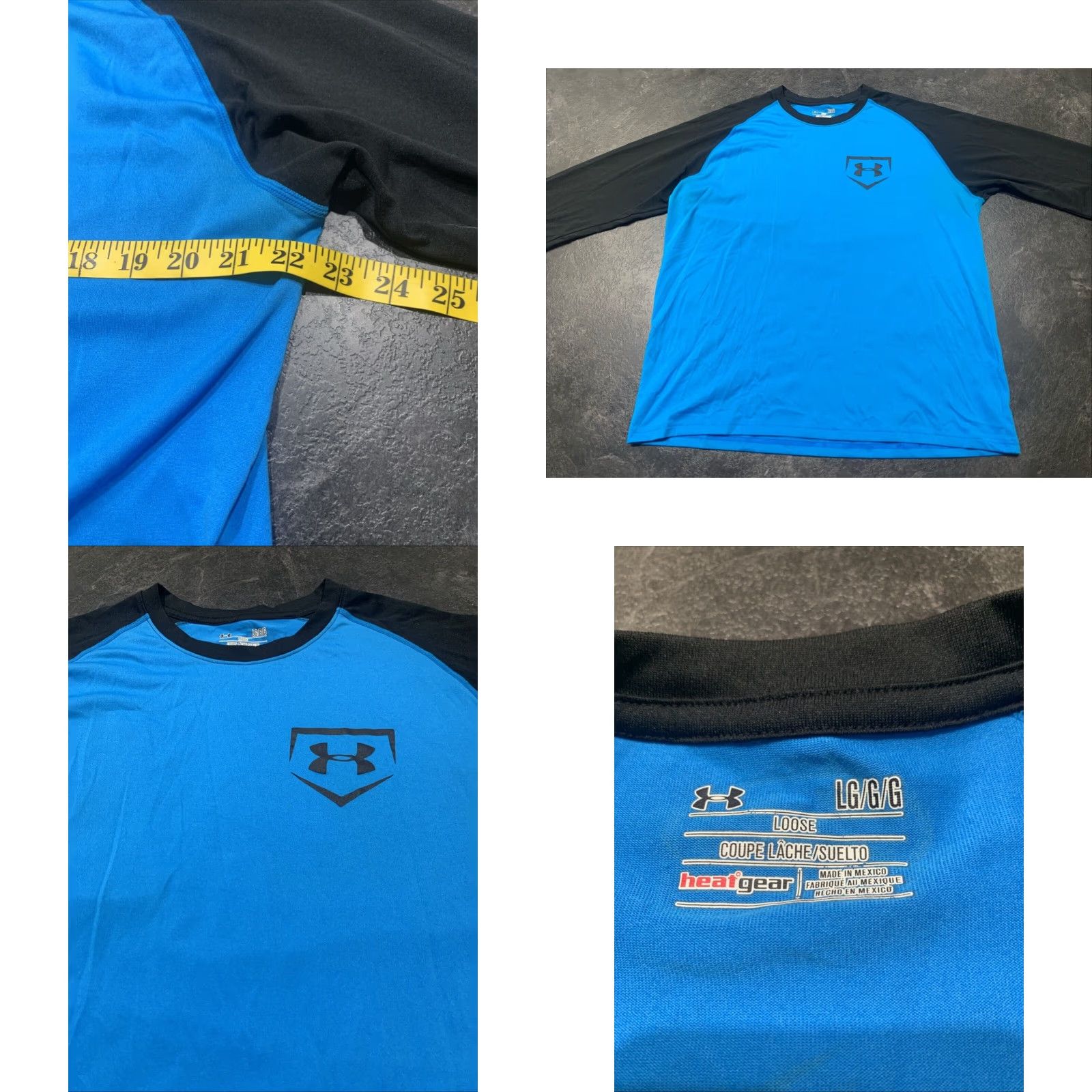 Under Armour Under Armour Baseball T-Shirt Men's Large Blue Black Multicolor Mens Size US L / EU 52-54 / 3 - 8 Thumbnail