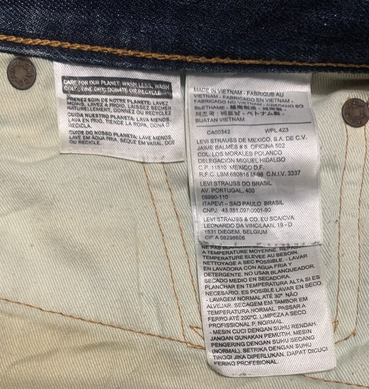 Levi's Vintage Levis 502 Straight Faded Blue Jeans Distressed Size US 32 / EU 48 - 7 Thumbnail