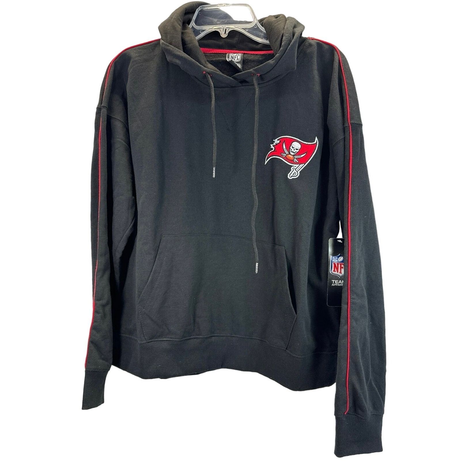 NFL NFL Team Apparel Tampa Bay Bucs Black Hoodie women sz L Size L / US 10 / IT 46 - 1 Thumbnail