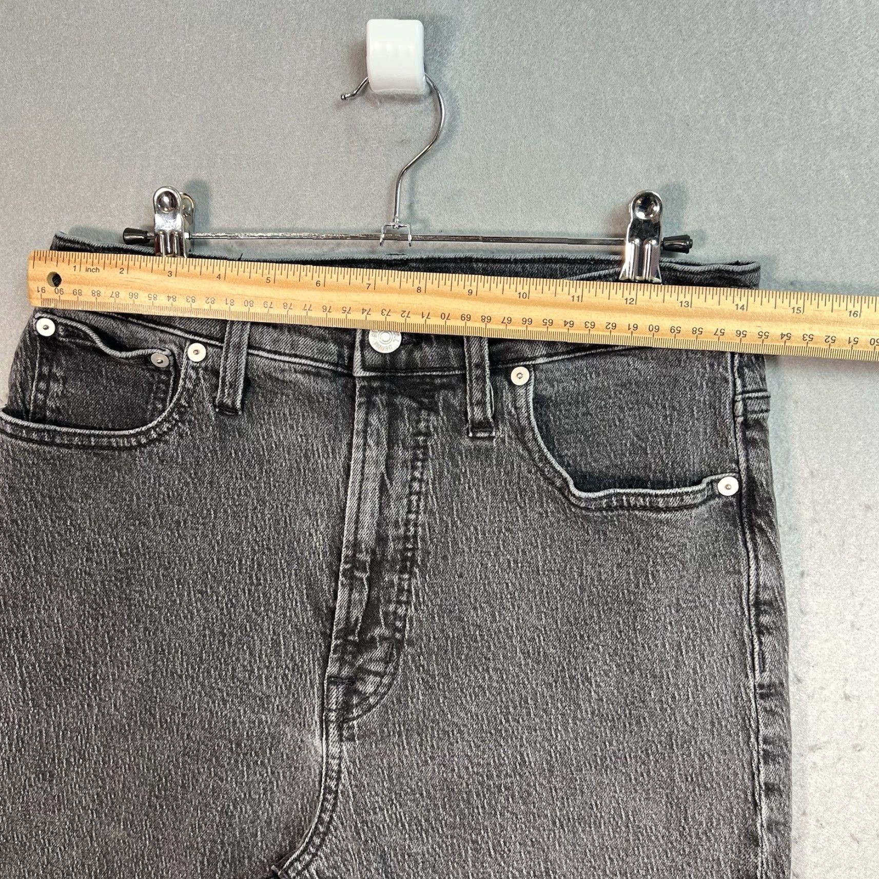 Madewell VINTAGE Madewell The Perfect Vintage Jean Black Women 28 Tapered Leg Raw Hem Womens Size 28" / US 6 / IT 42 - 3 Thumbnail