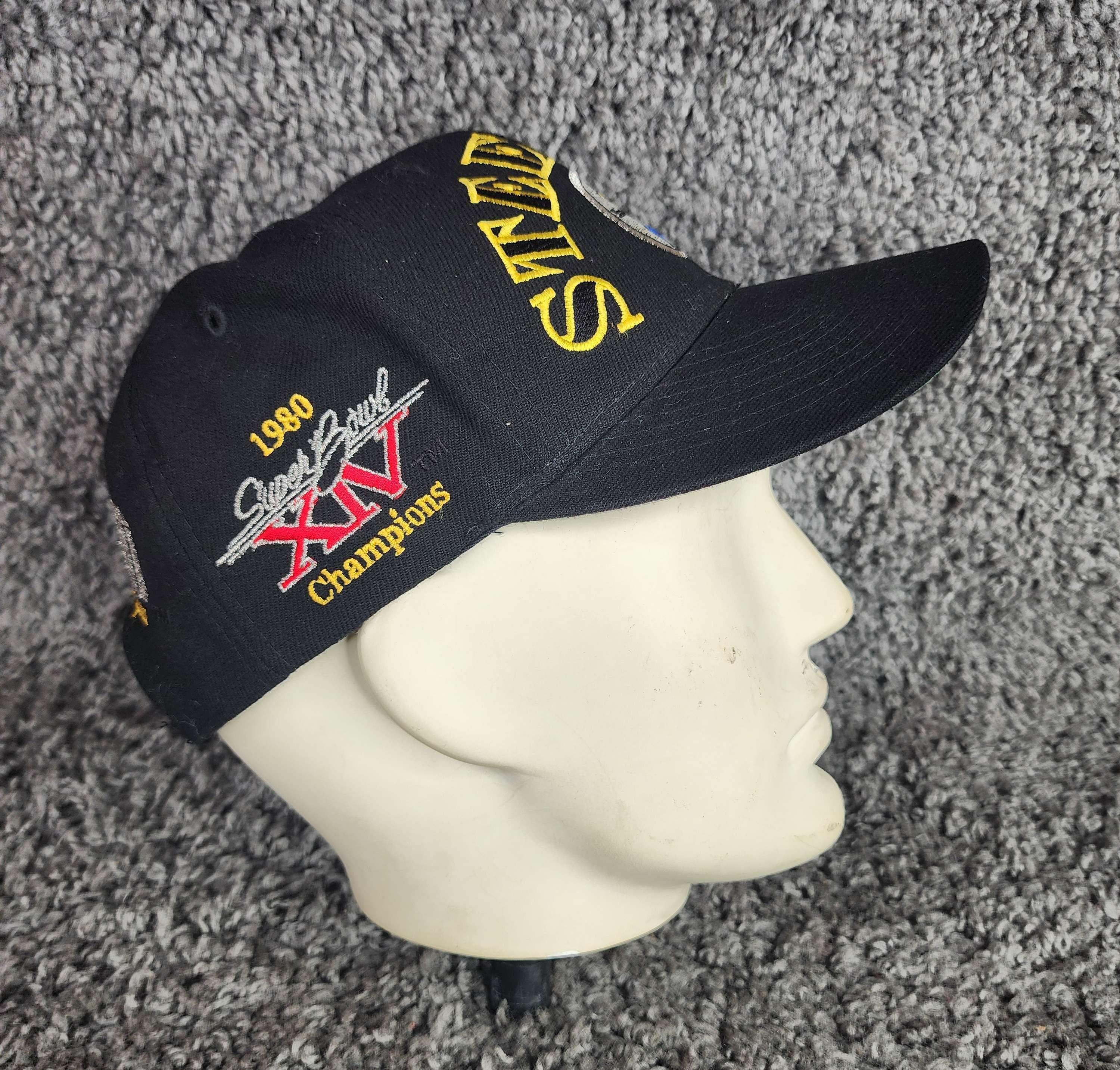 NFL Vtg Pittsburg Steelers hat Superbowl champions 1975/76/79/80 Size ONE SIZE - 3 Thumbnail
